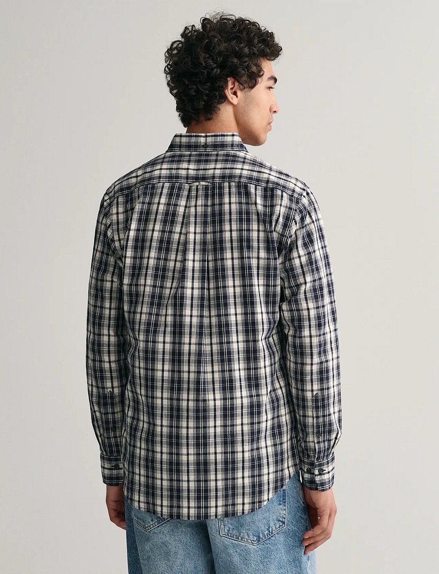Gant - REG ARCHIVE POPLIN PLAID SHIRT - geruite overhemden - cream - 3