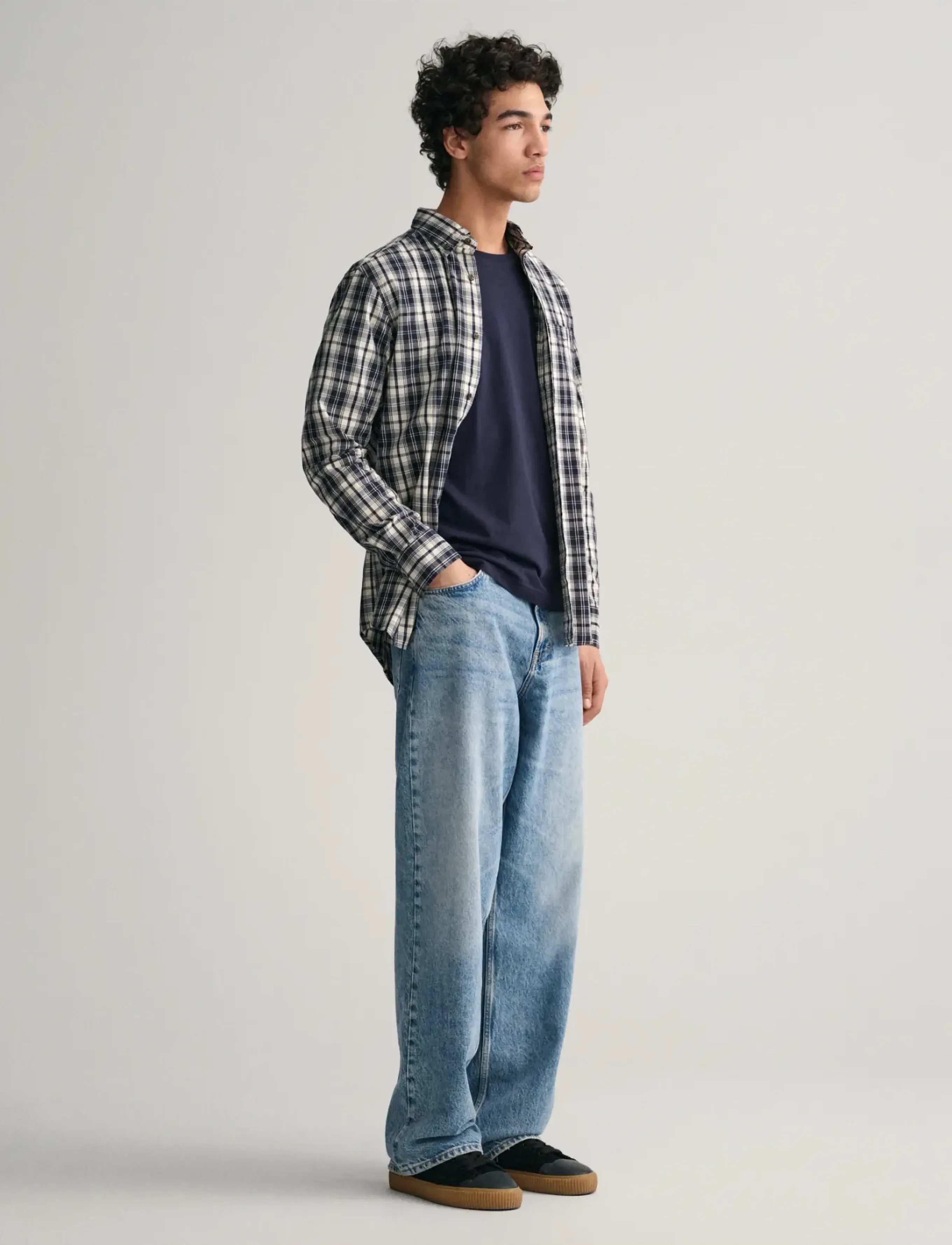 Gant - REG ARCHIVE POPLIN PLAID SHIRT - geruite overhemden - cream - 4