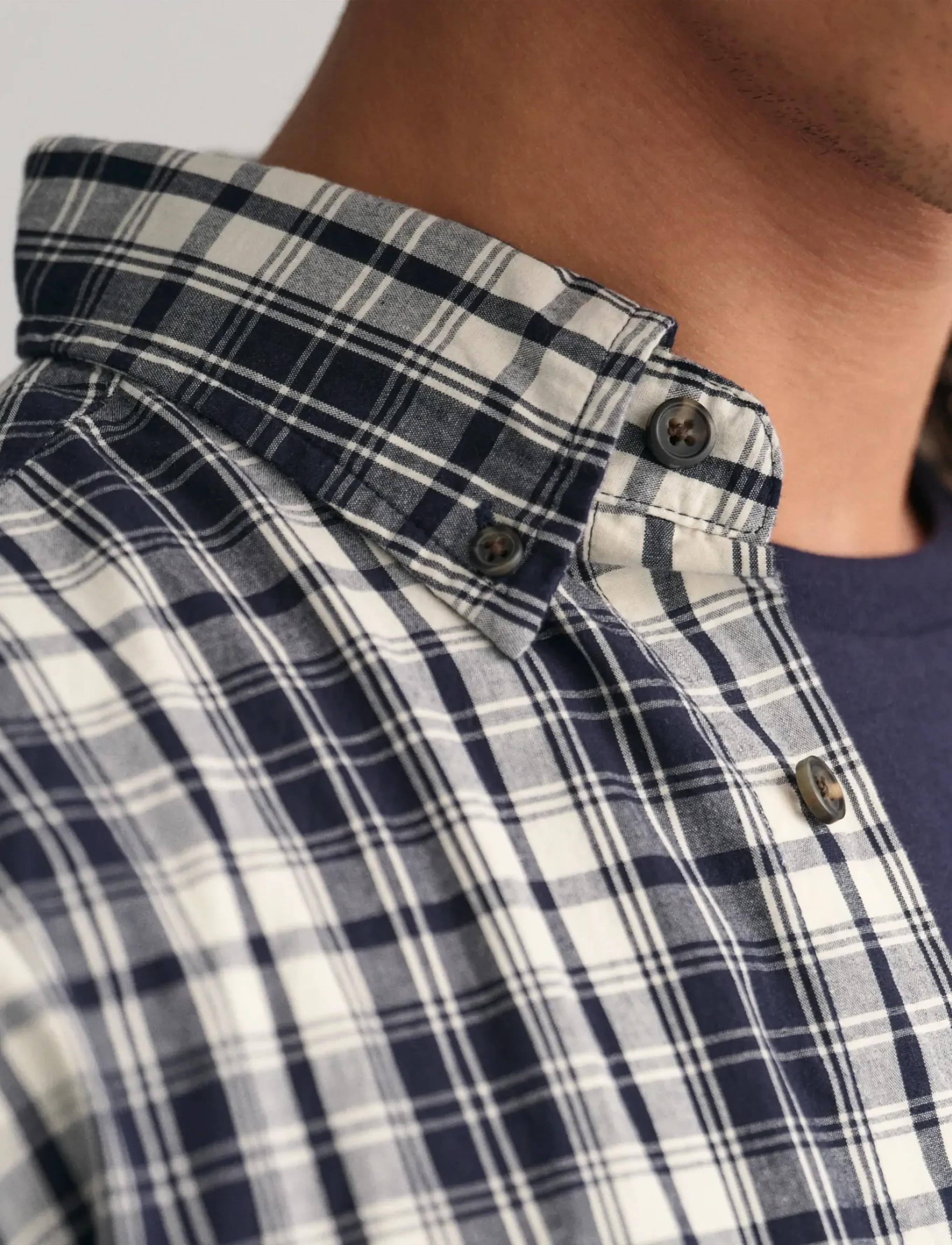 Gant - REG ARCHIVE POPLIN PLAID SHIRT - ternede skjorter - cream - 5