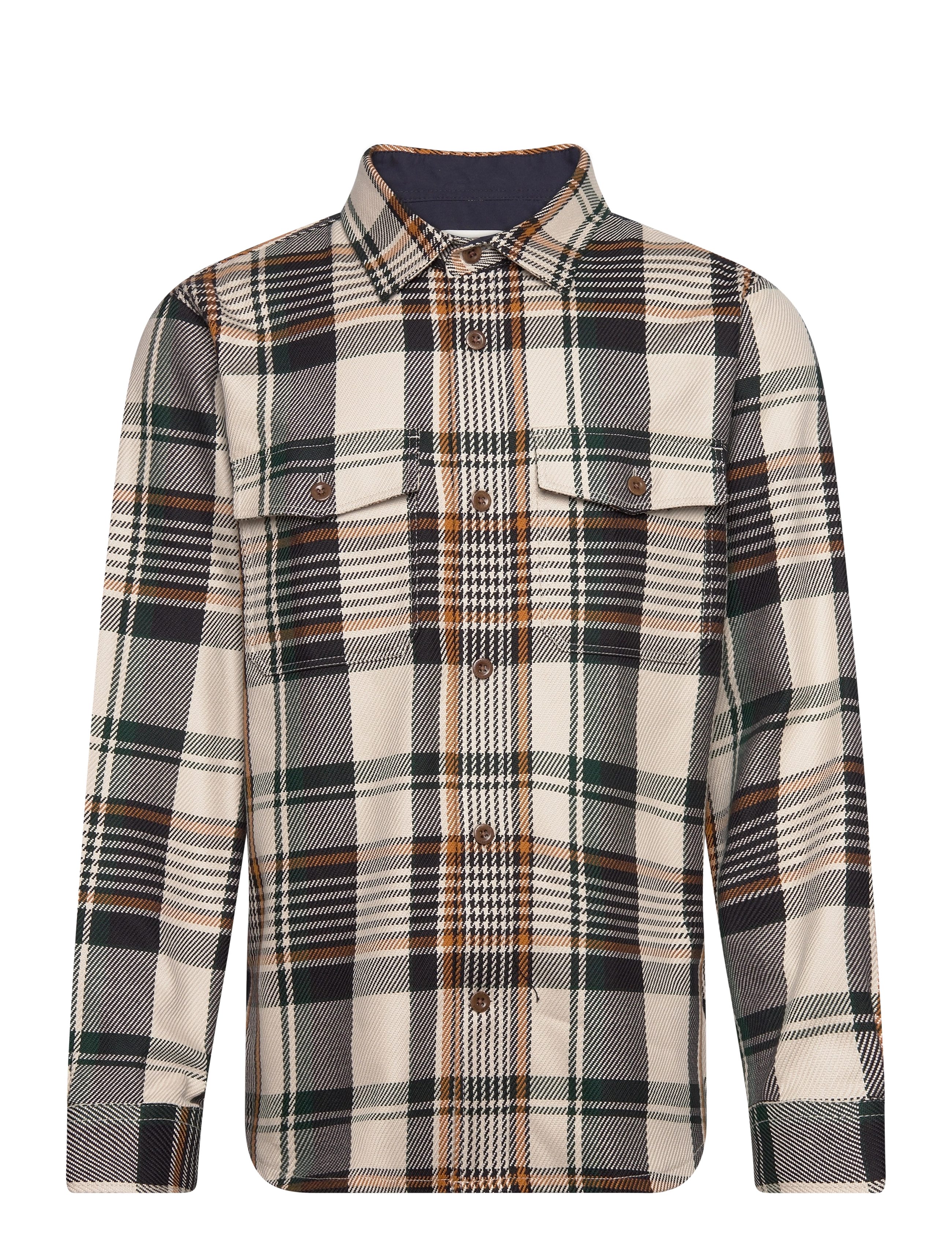 GANT - HEAVY TWILL CHECK OVERSHIRT - putty - 1