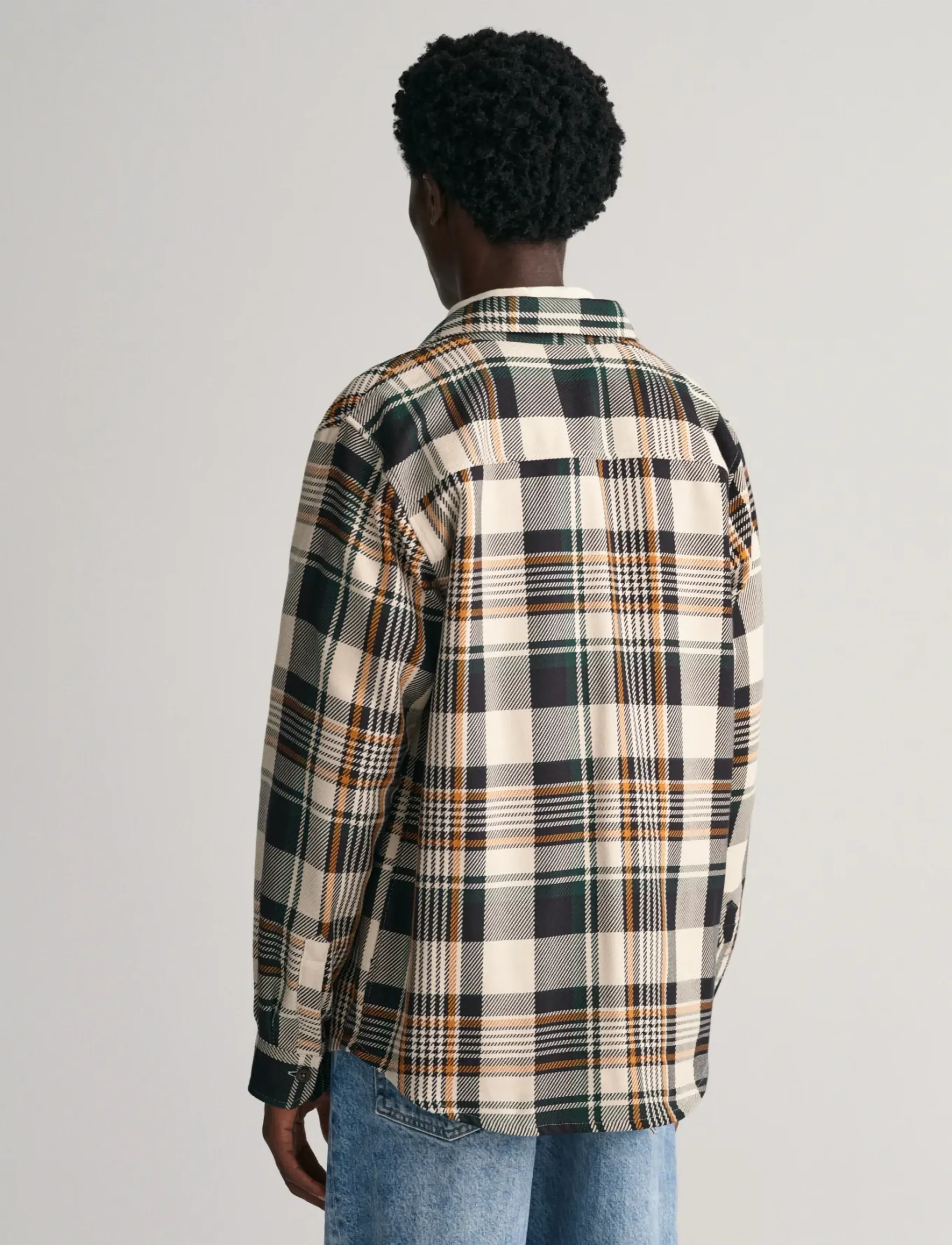 GANT - HEAVY TWILL CHECK OVERSHIRT - putty - 3
