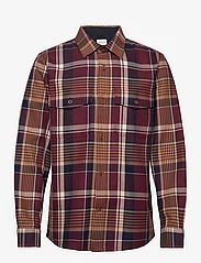GANT - HEAVY TWILL CHECK OVERSHIRT - mænd - red shadow - 0
