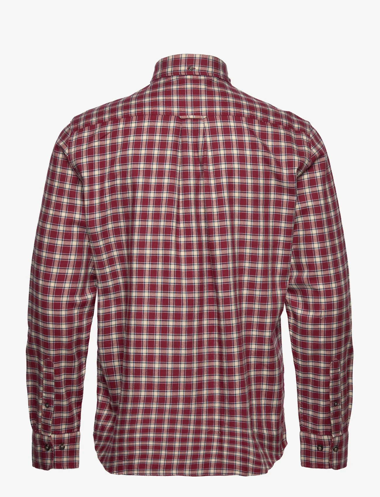 GANT - REG MICRO TARTAN FLANNEL SHIRT - ternede skjorter - plumped red - 1