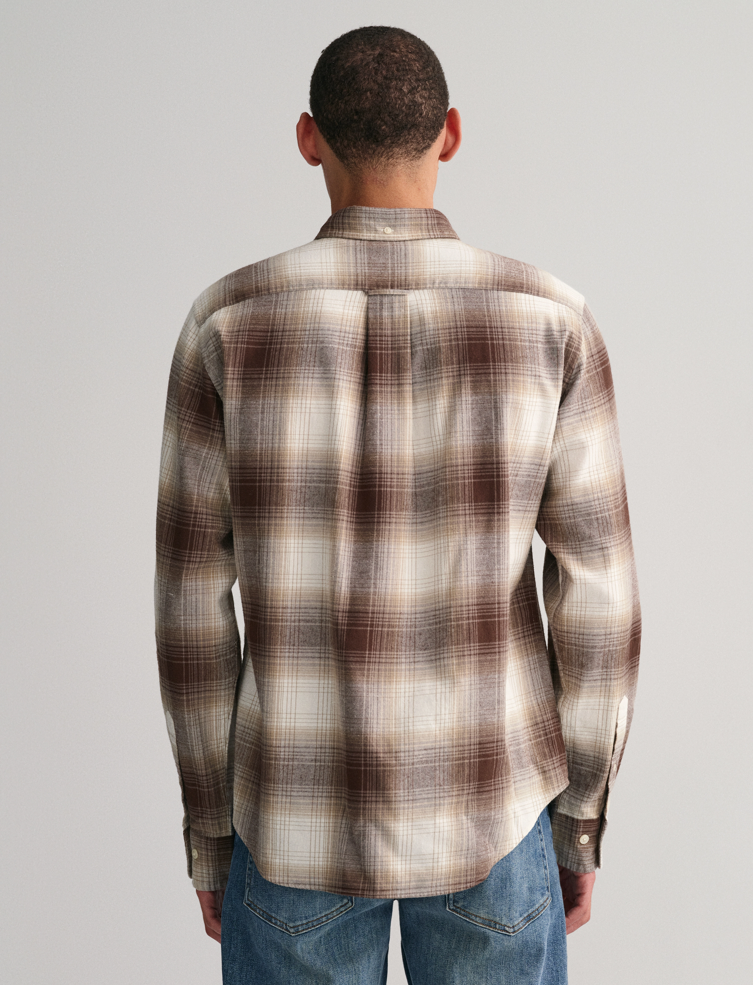 Gant - REG UT SHADOW CHECK FLANNEL SHIRT - flanellipaidat - desert brown - 3