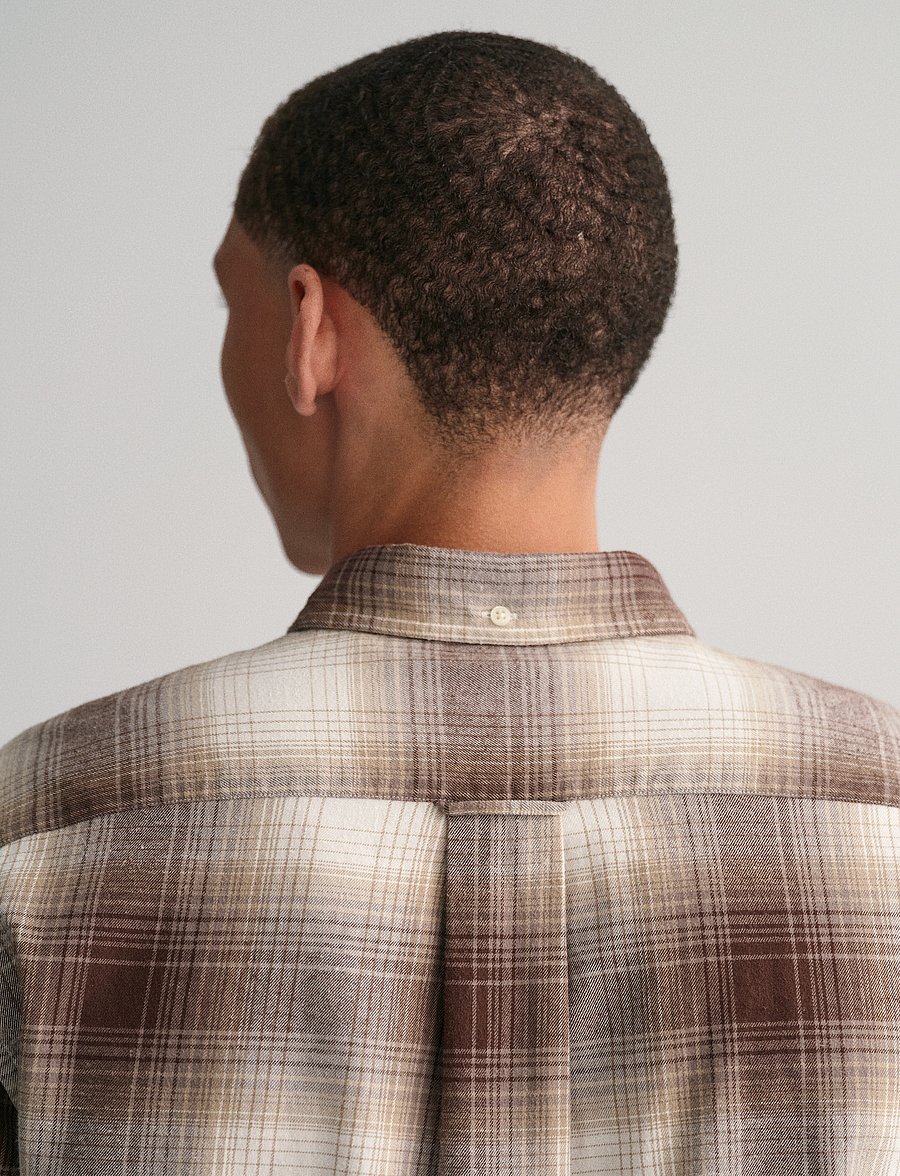 Gant - REG UT SHADOW CHECK FLANNEL SHIRT - flanell-hemden - desert brown - 4