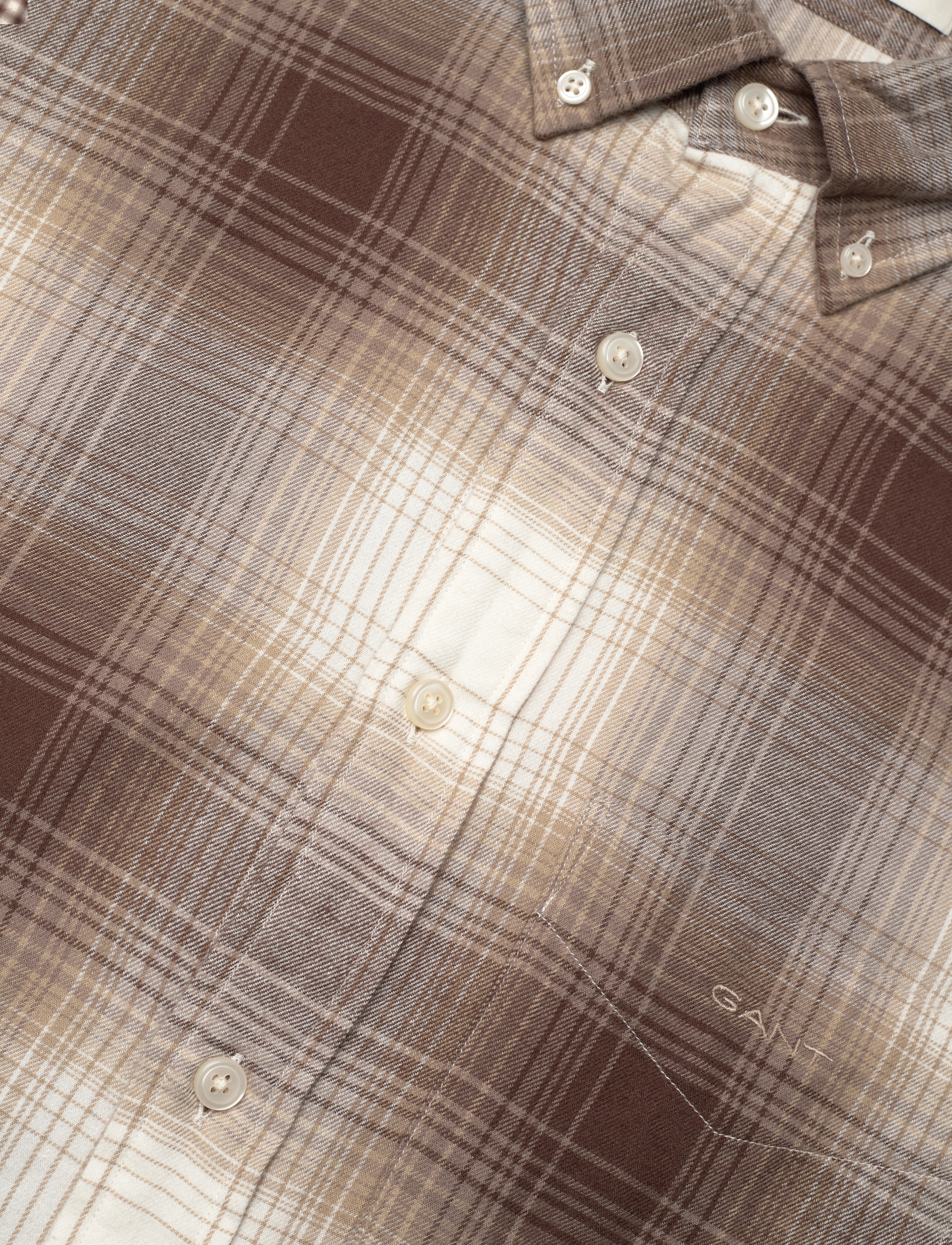 Gant - REG UT SHADOW CHECK FLANNEL SHIRT - flanellipaidat - desert brown - 5