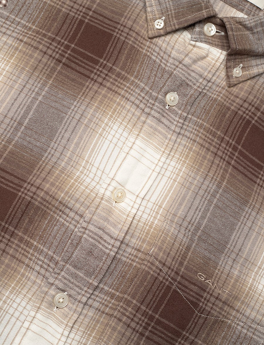 Gant - REG UT SHADOW CHECK FLANNEL SHIRT - flanell-hemden - desert brown - 5