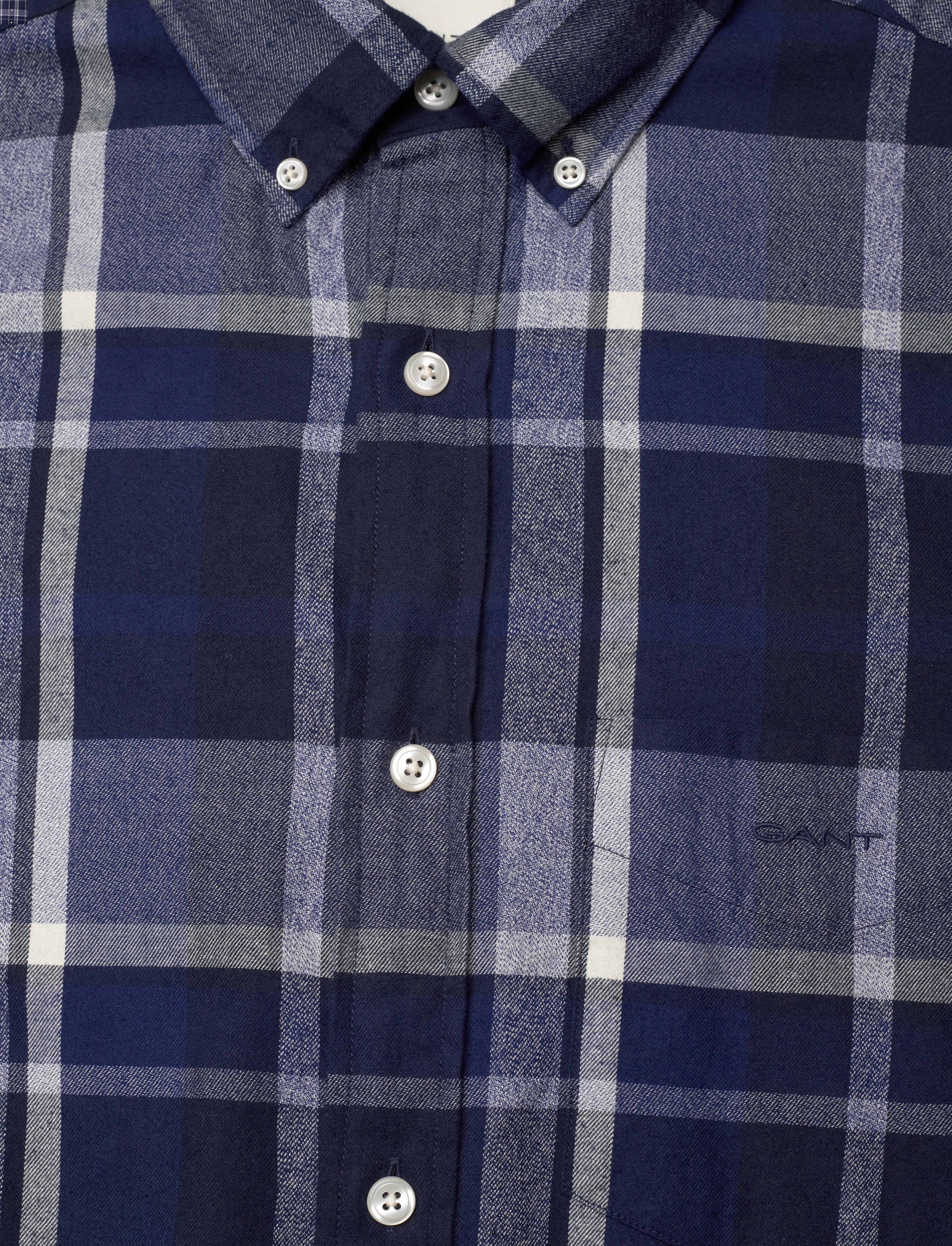 GANT - REG JASPE CHECK SHIRT - marine - 2