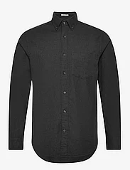 GANT - REG FLANNEL MELANGE SHIRT - casual shirts - antracit melange - 0