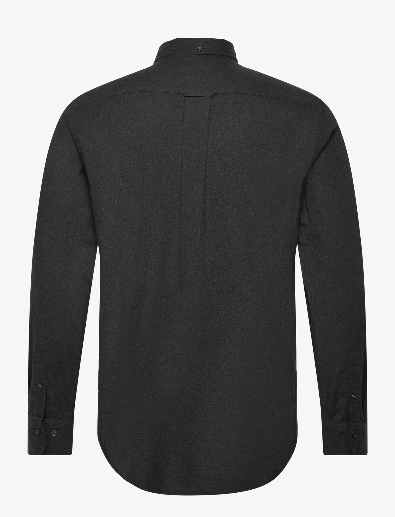 GANT - REG FLANNEL MELANGE SHIRT - casual skjorter - antracit melange - 1