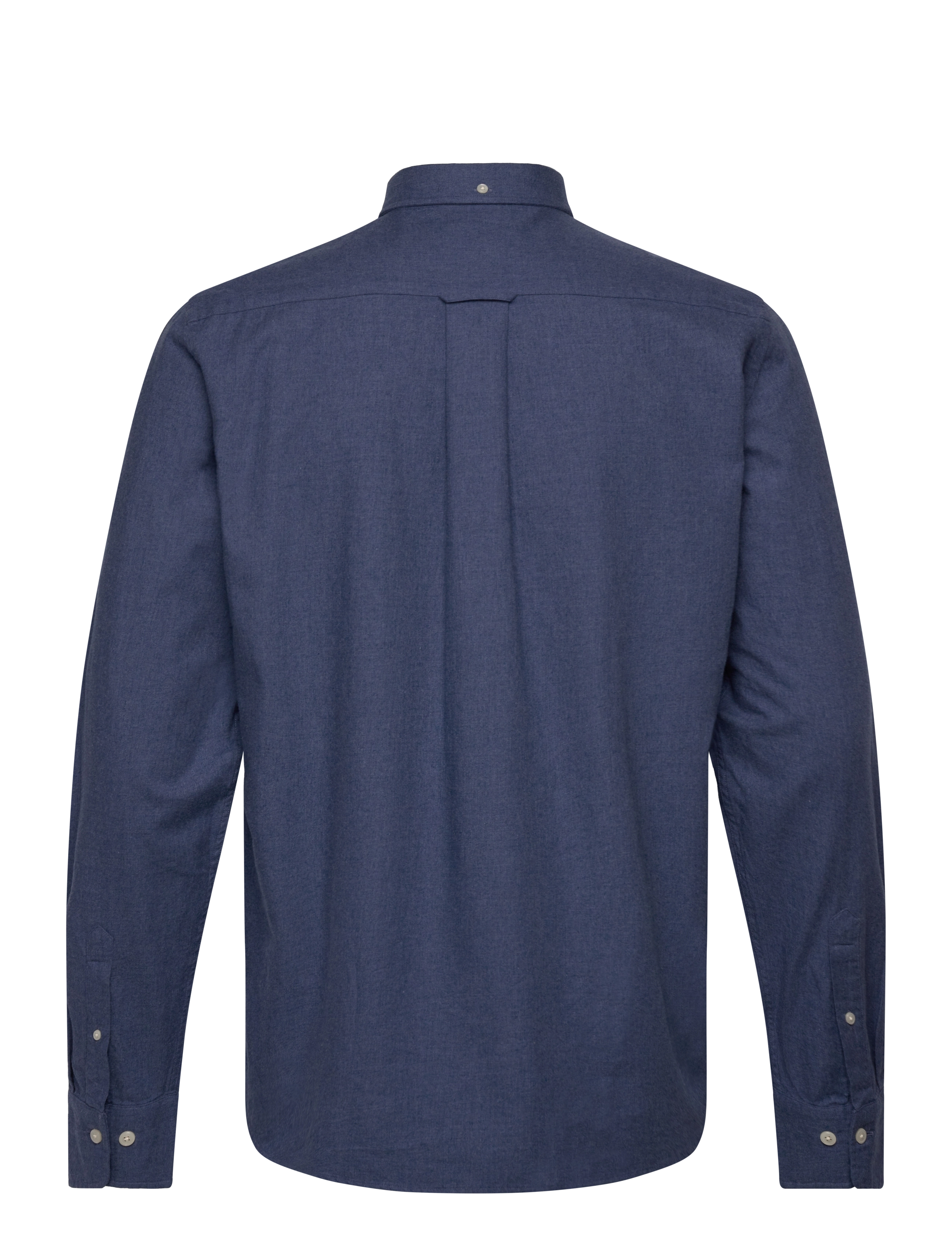 GANT - REG FLANNEL MELANGE SHIRT - dusty navy - 3