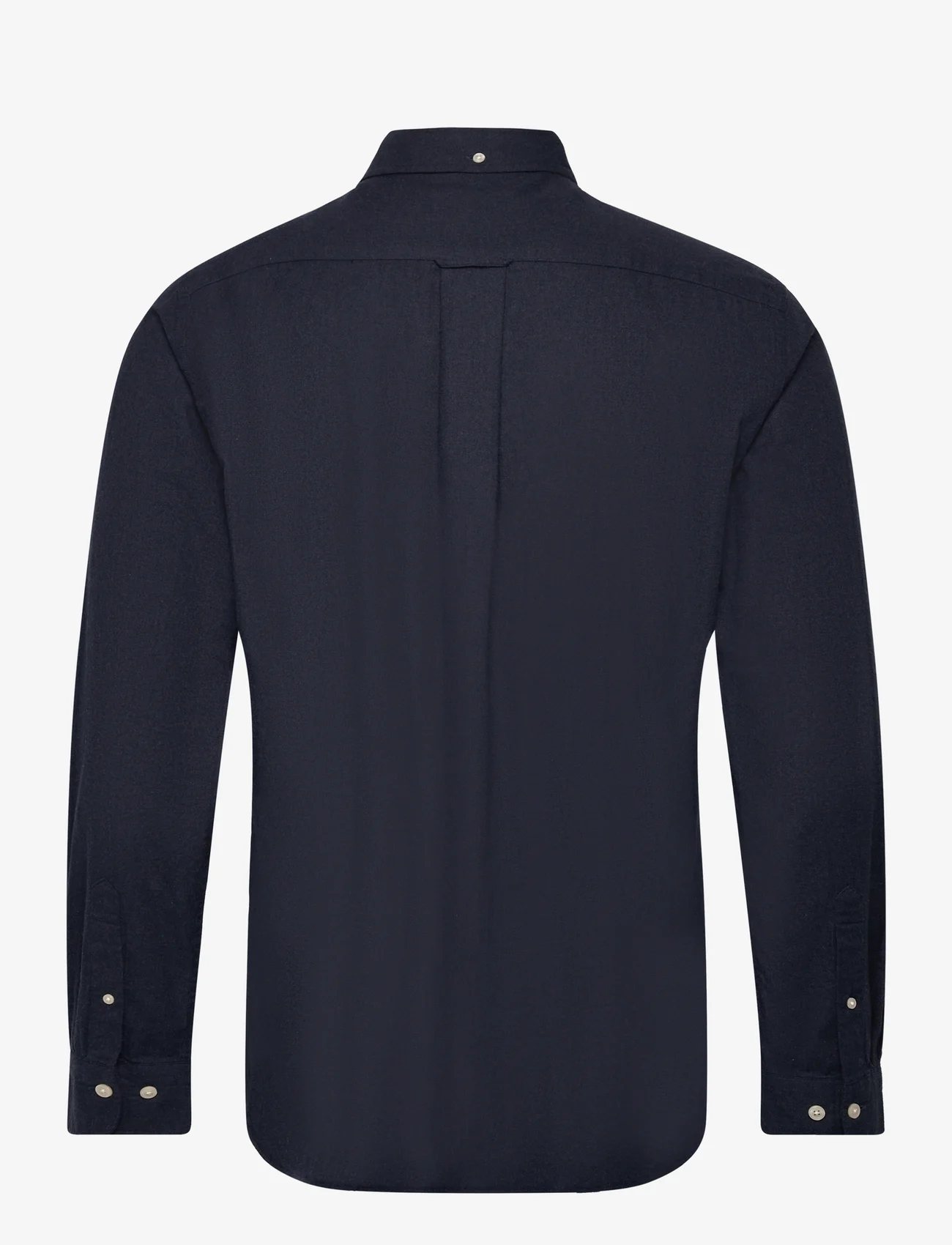 GANT - REG FLANNEL MELANGE SHIRT - casual skjorter - marine - 1