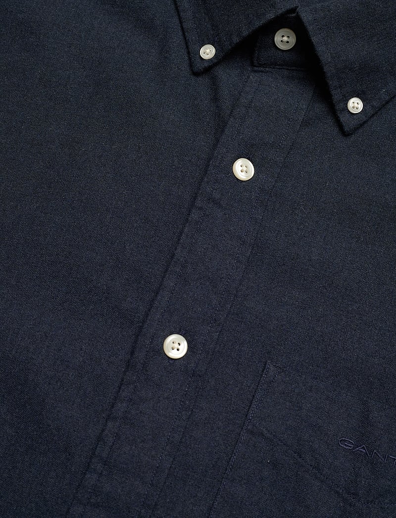 GANT - REG FLANNEL MELANGE SHIRT - basic-hemden - marine - 3