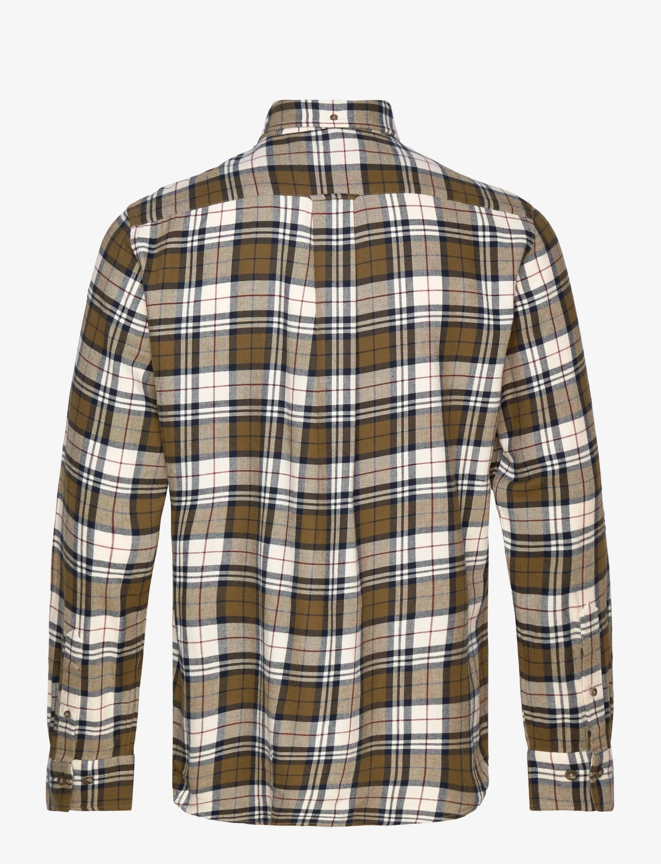 GANT - REG FLANNEL CHECK SHIRT - checkered shirts - dark cactus - 1