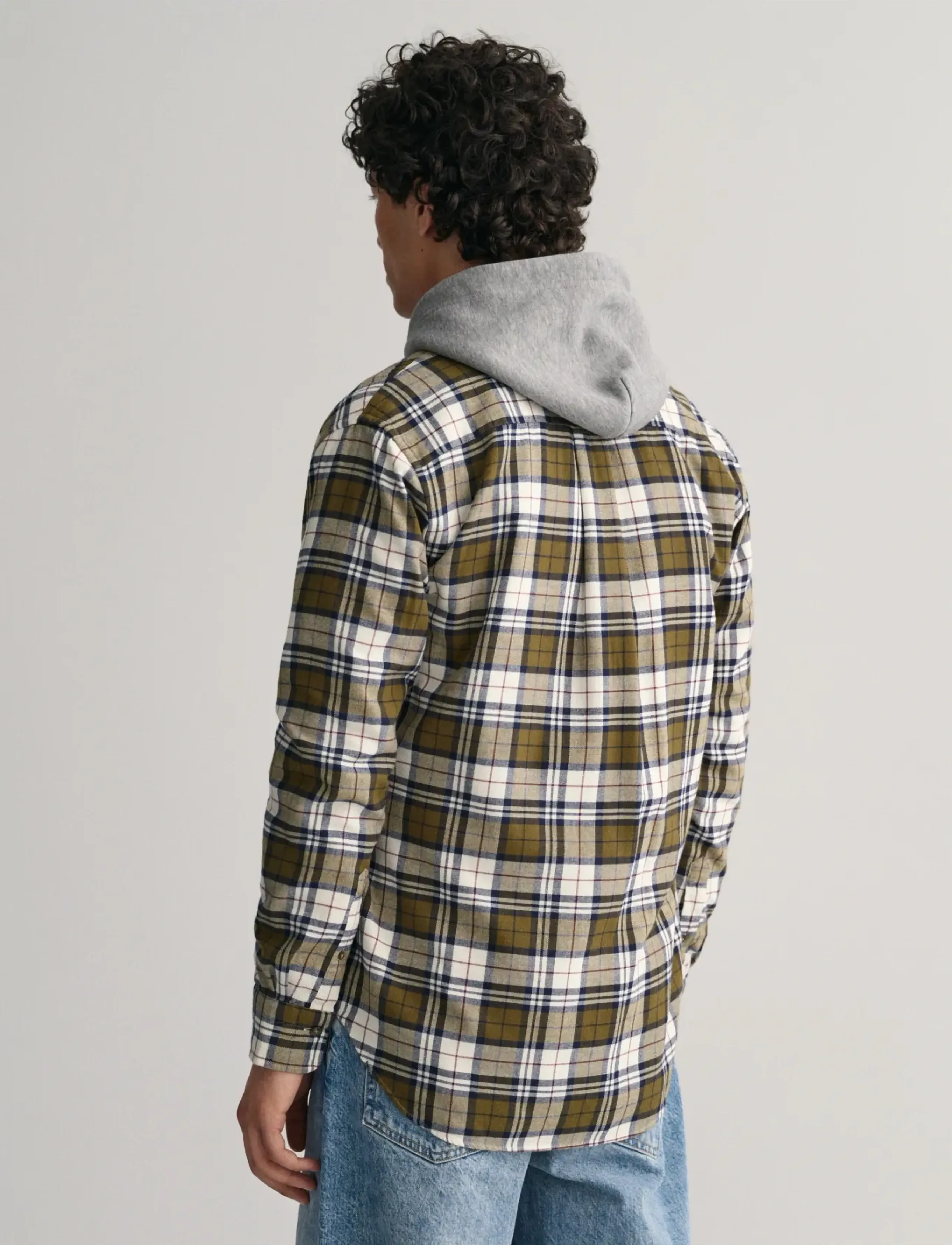 GANT - REG FLANNEL CHECK SHIRT - dark cactus - 3