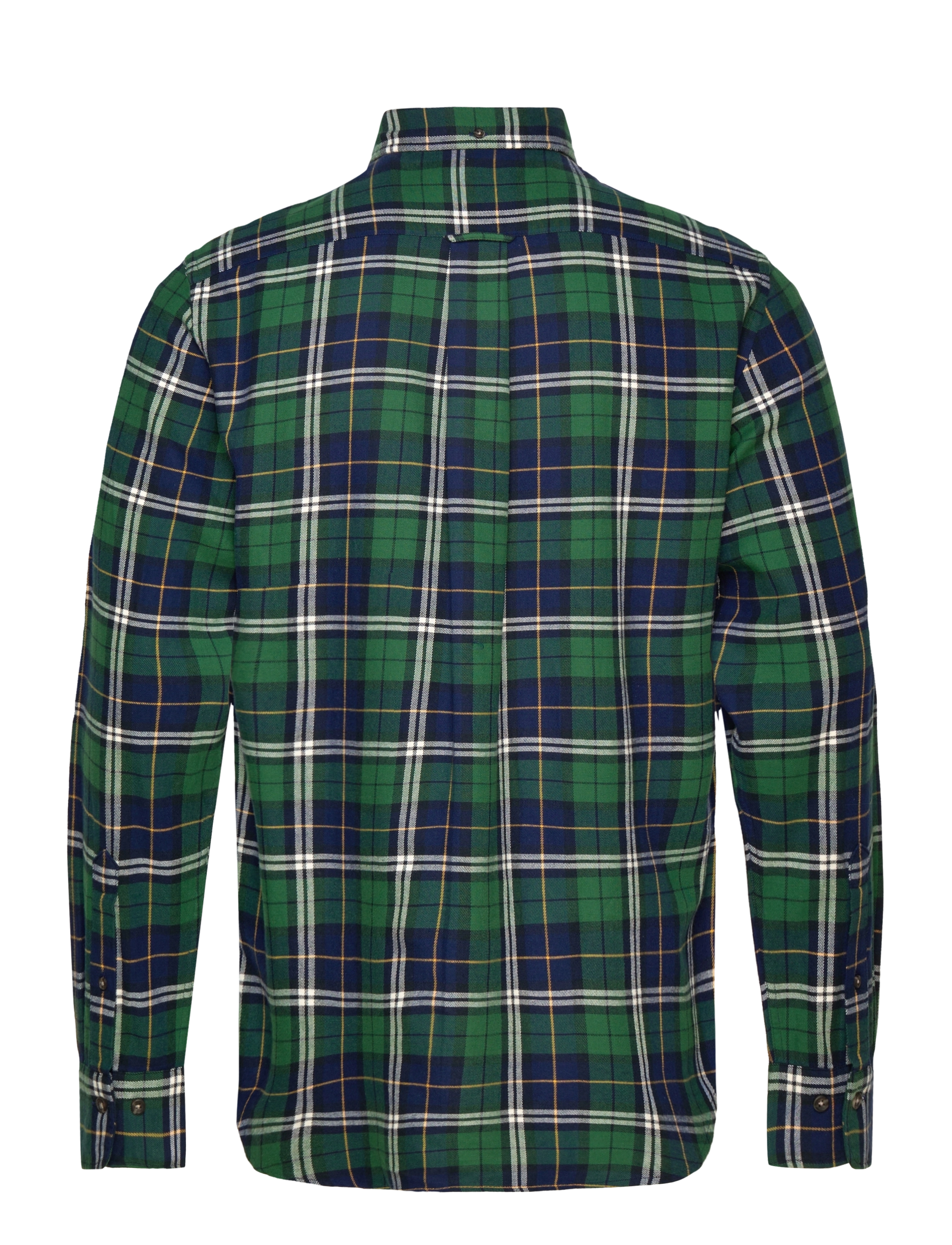 GANT - REG FLANNEL CHECK SHIRT - forest green - 1