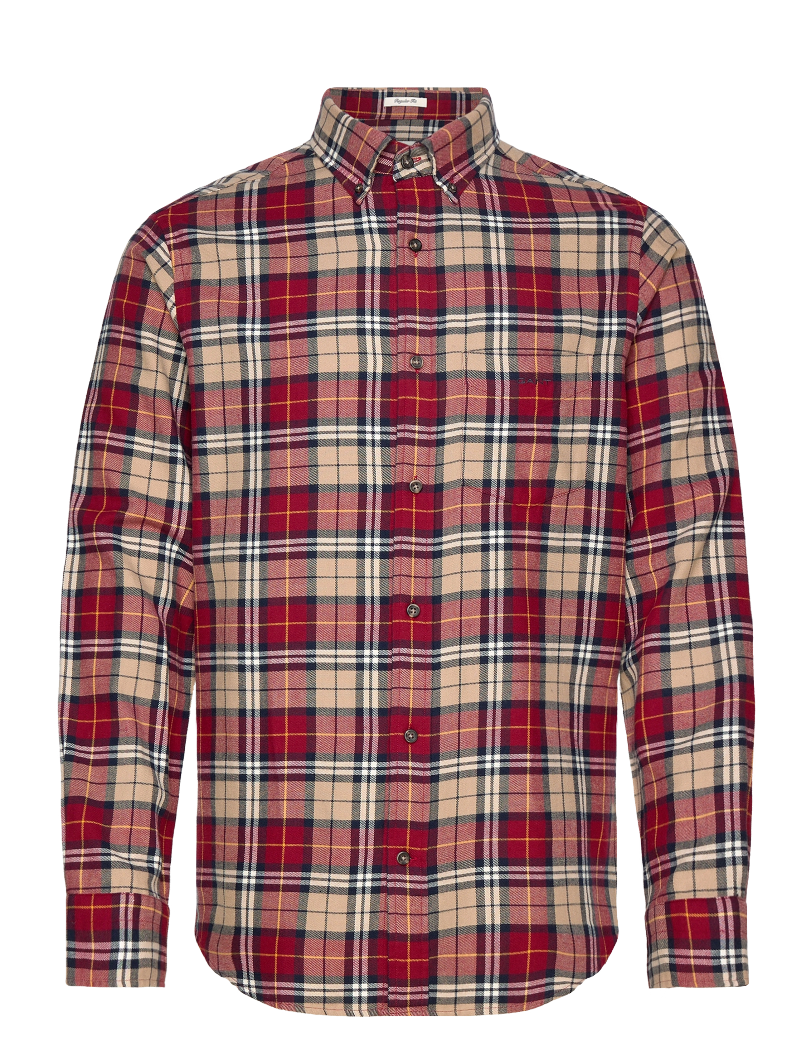 GANT - REG FLANNEL CHECK SHIRT - plumped red - 1