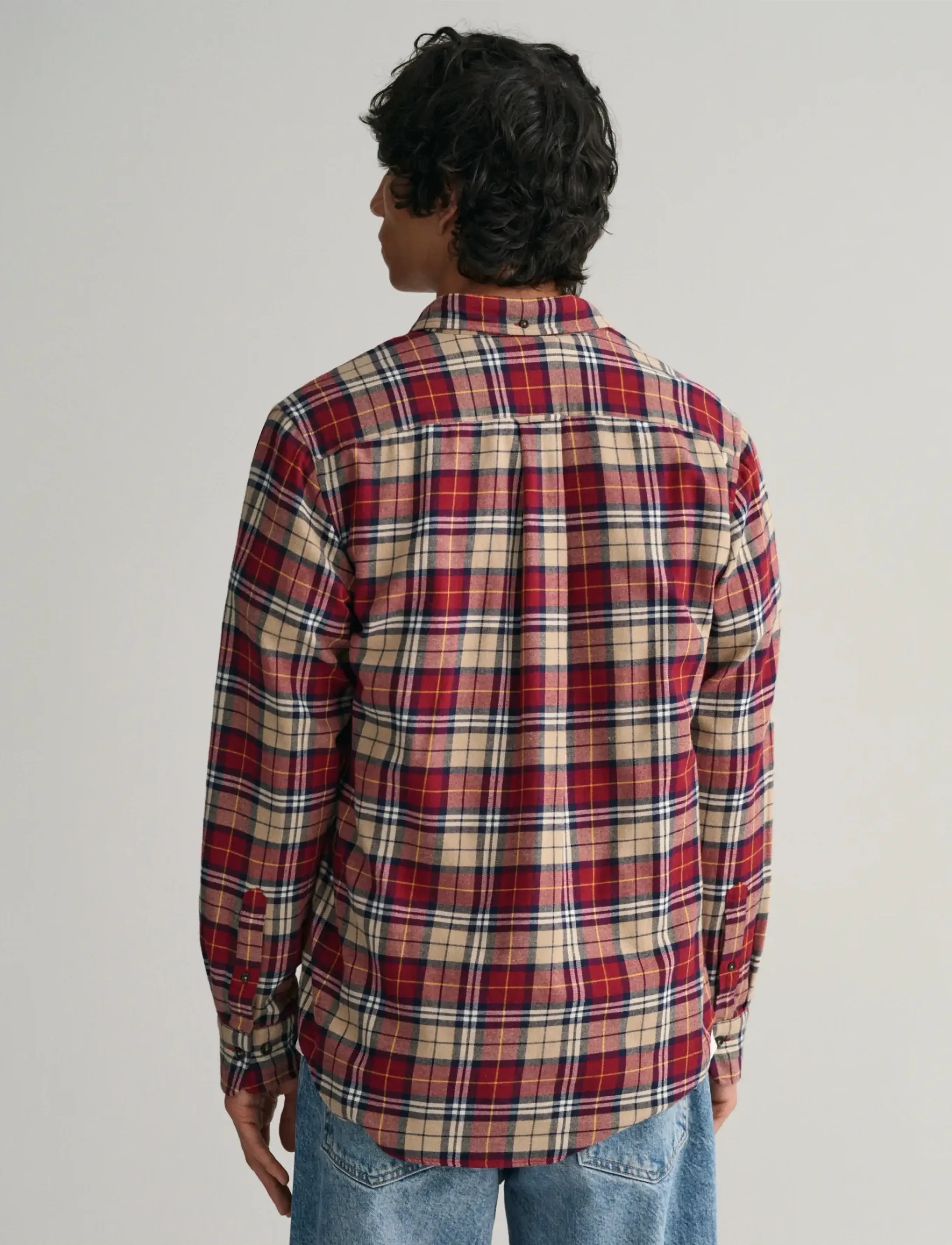 GANT - REG FLANNEL CHECK SHIRT - plumped red - 3