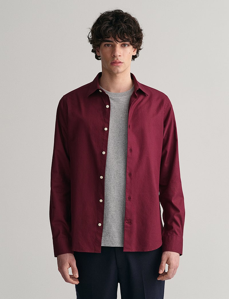 GANT - SLIM FORMAL TWILL SHIRT - basic skjortor - red shadow - 0