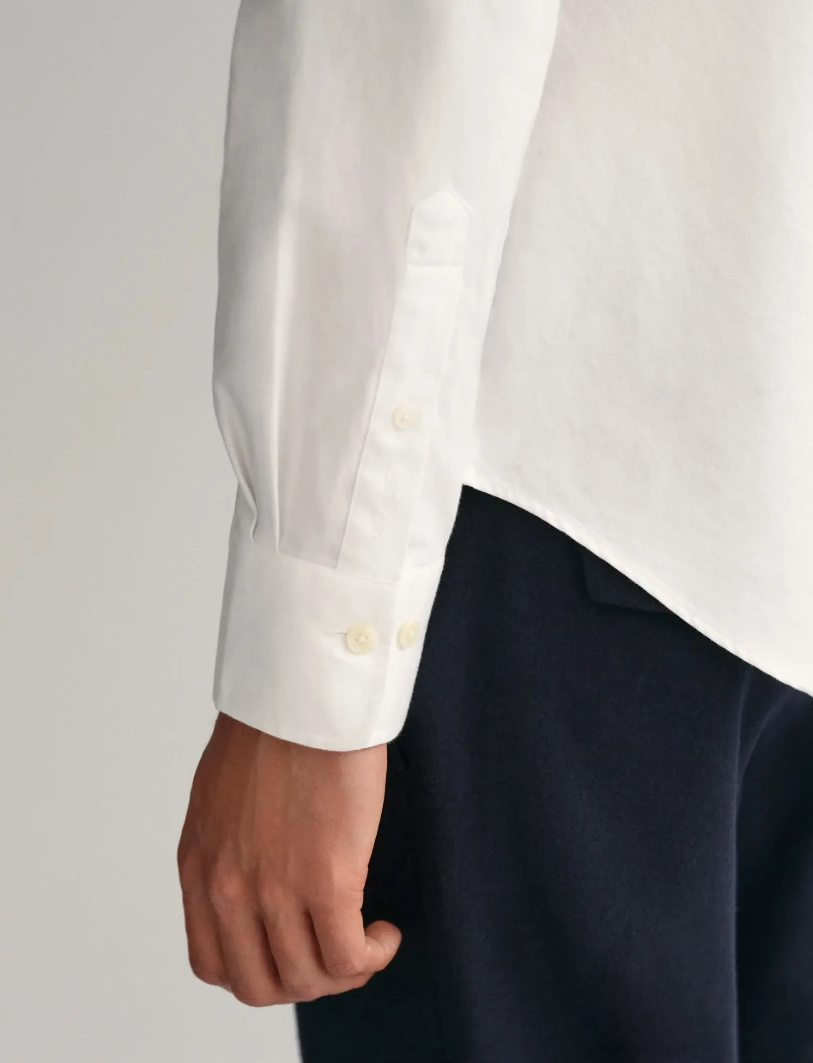 Gant - SLIM FORMAL TWILL SHIRT - formelle skjorter - white - 4