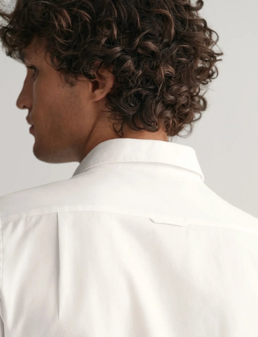 Gant - SLIM FORMAL TWILL SHIRT - kostymskjortor - white - 5