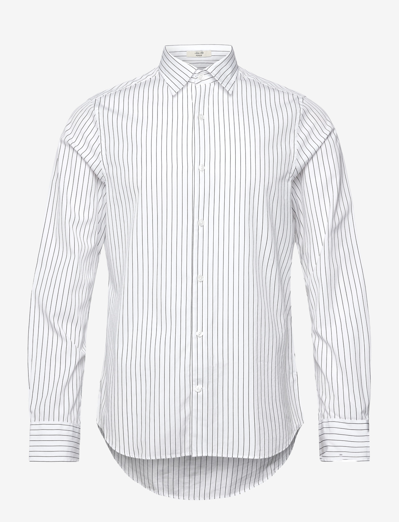 GANT - SLIM FORMAL PINSTRIPE SHIRT - striped shirts - white - 1