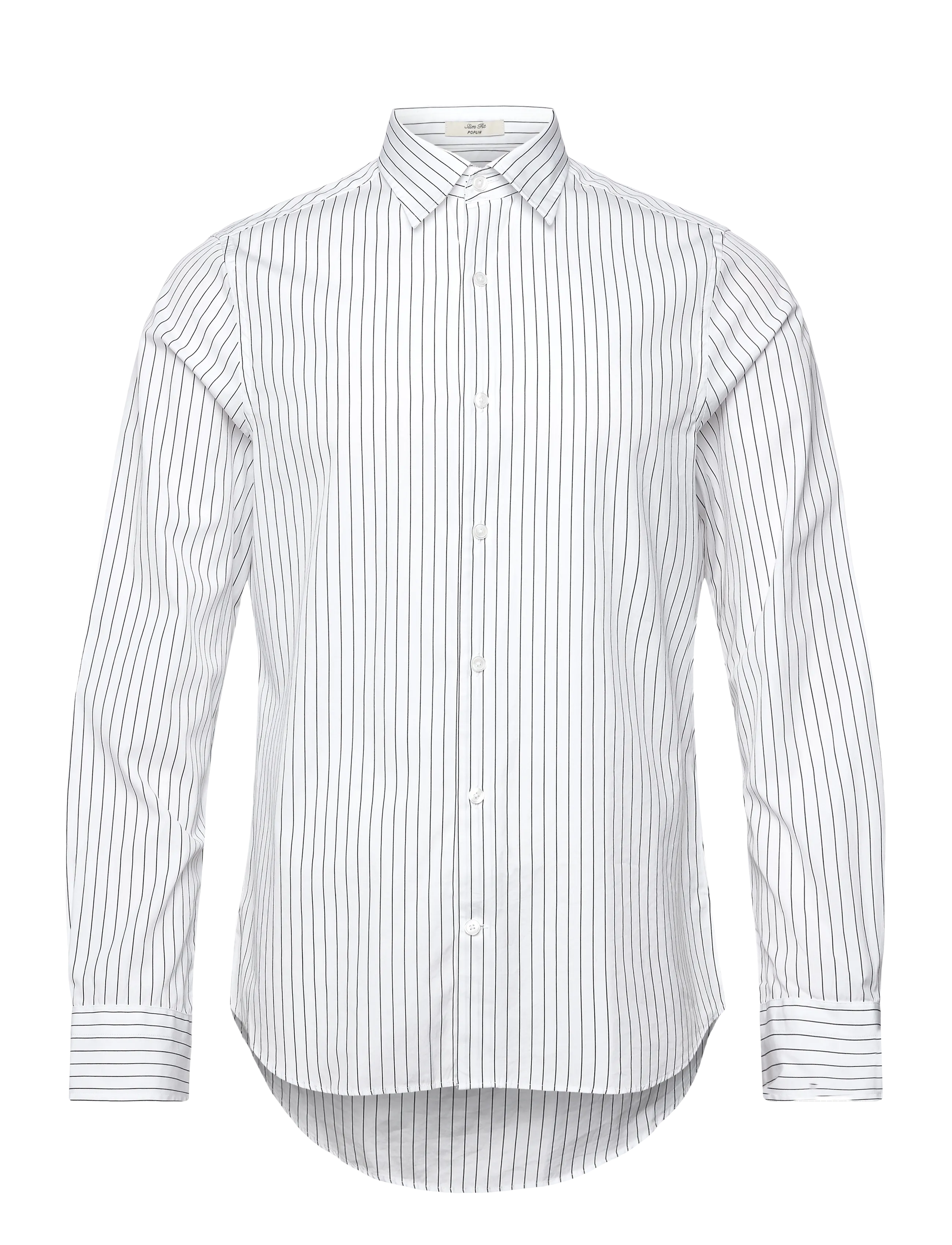SLIM FORMAL PINSTRIPE SHIRT - WHITE