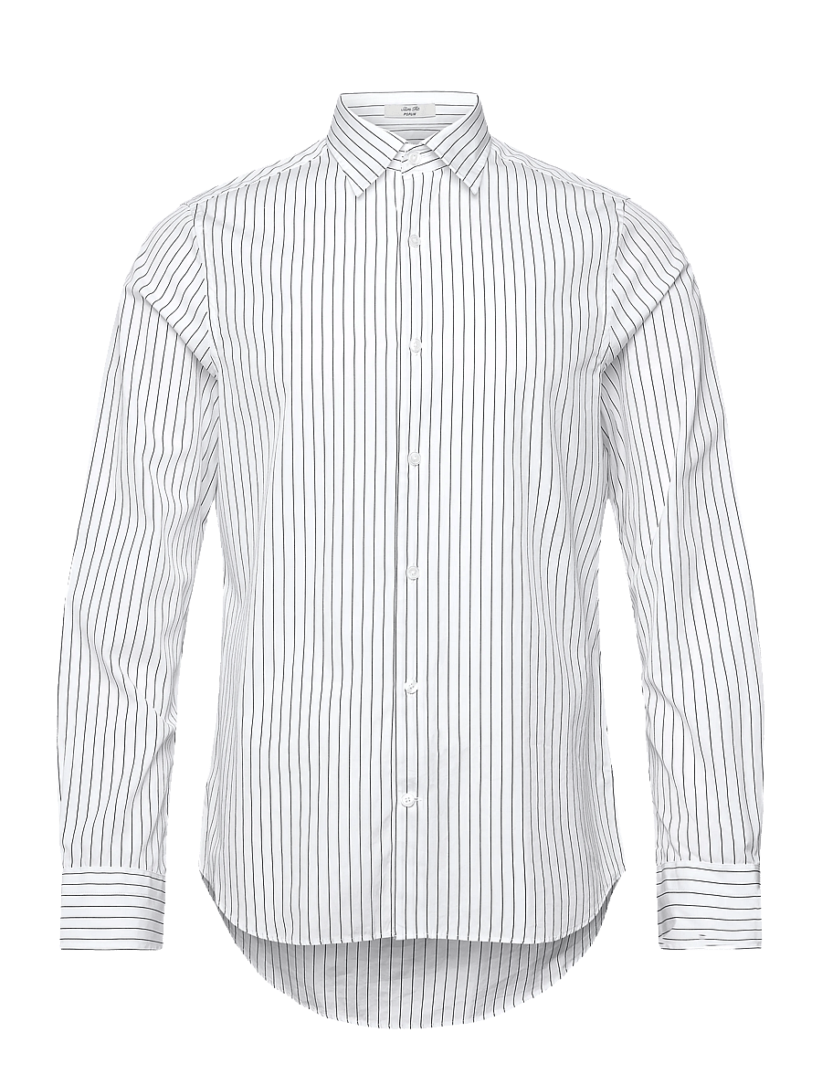 Gant - SLIM FORMAL PINSTRIPE SHIRT - gestreifte hemden - white - 1