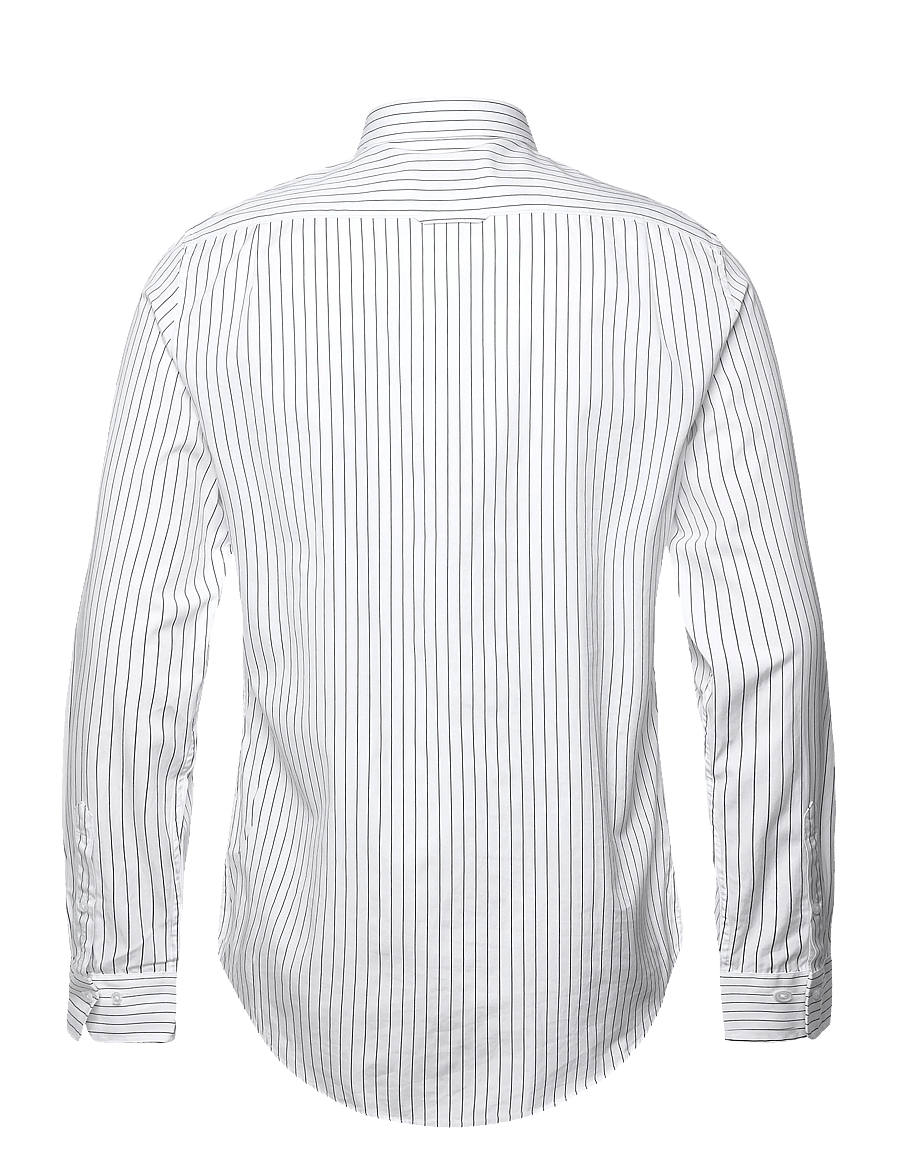Gant - SLIM FORMAL PINSTRIPE SHIRT - gestreifte hemden - white - 2