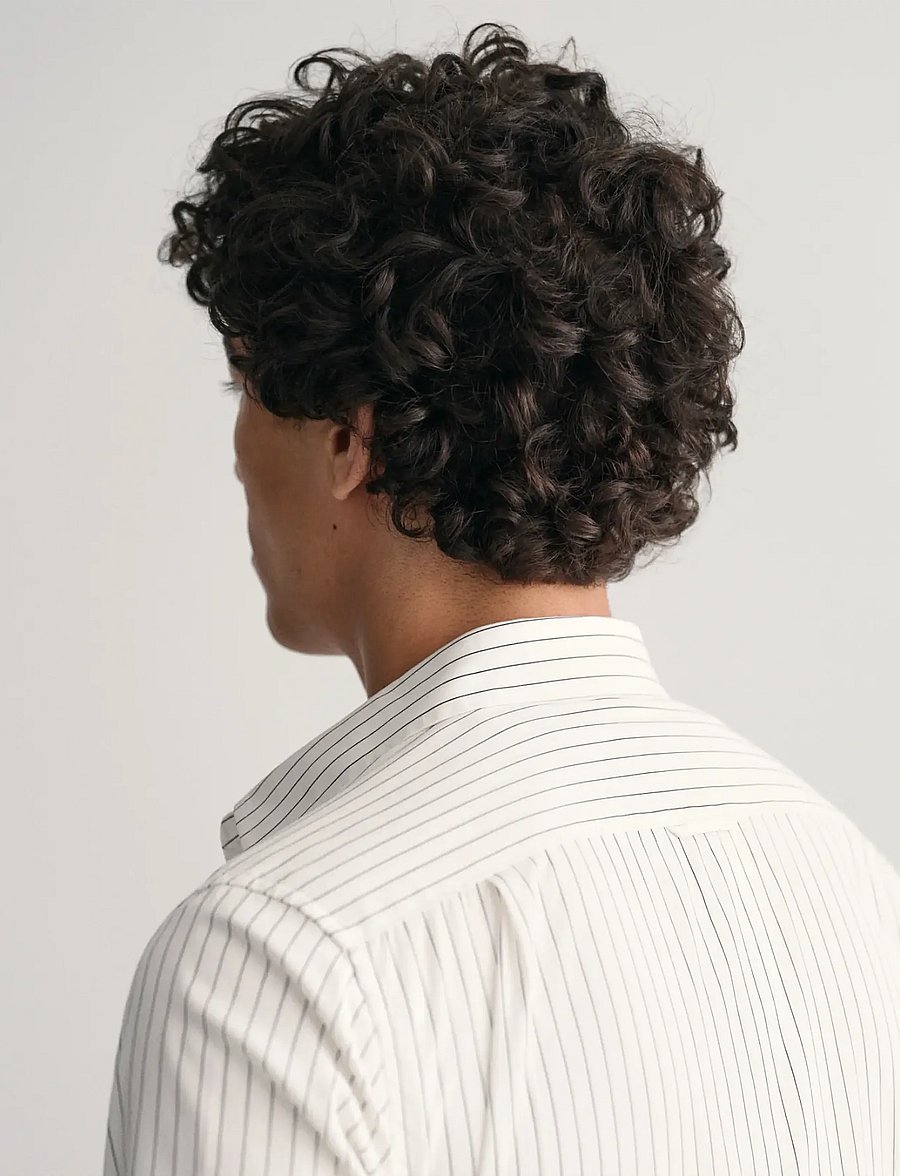 Gant - SLIM FORMAL PINSTRIPE SHIRT - gestreifte hemden - white - 0