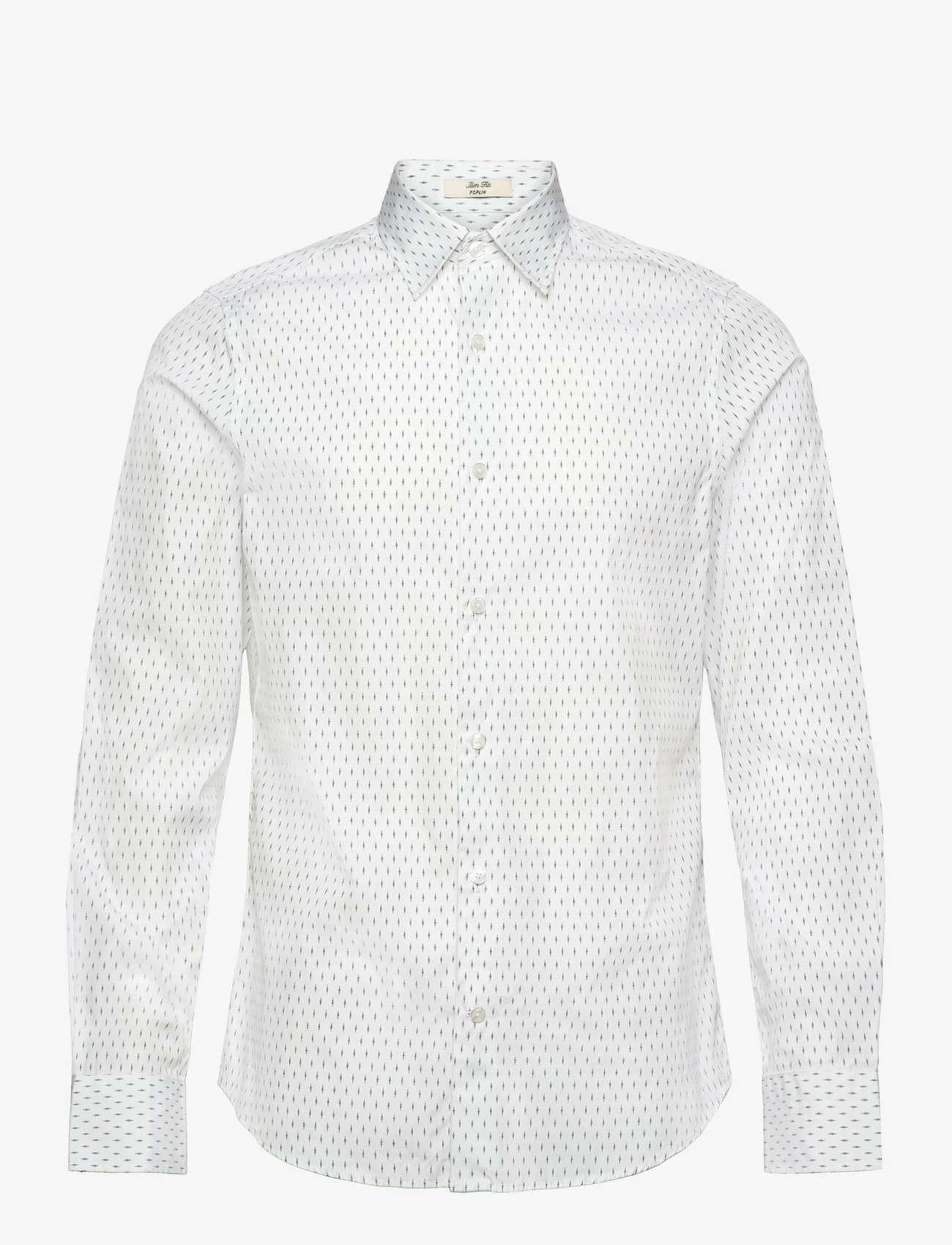 GANT - SLIM FORMAL MICRO PRINT SHIRT - casual skjorter - white - 0