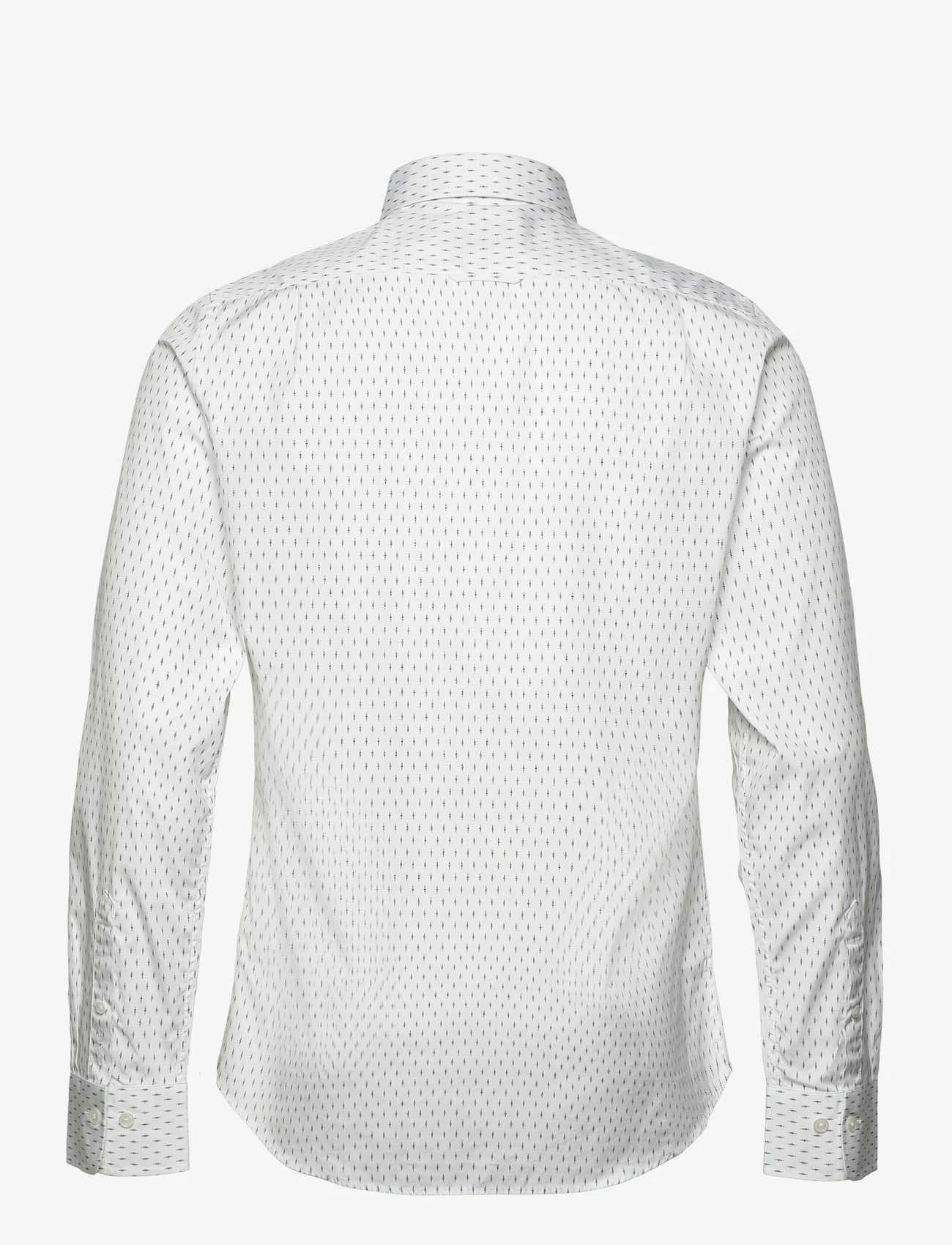 GANT - SLIM FORMAL MICRO PRINT SHIRT - casual skjorter - white - 1