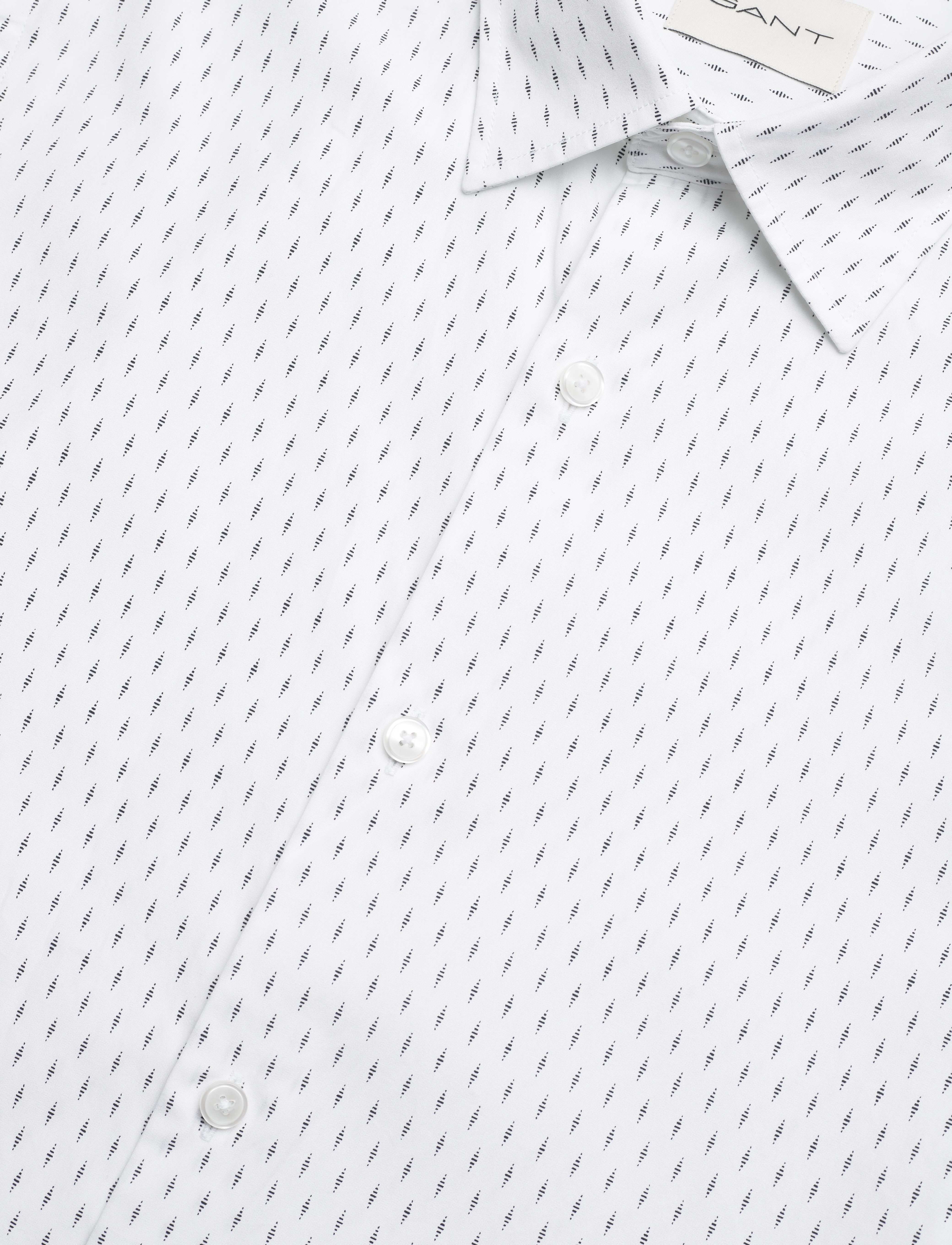 GANT - SLIM FORMAL MICRO PRINT SHIRT - white - 3
