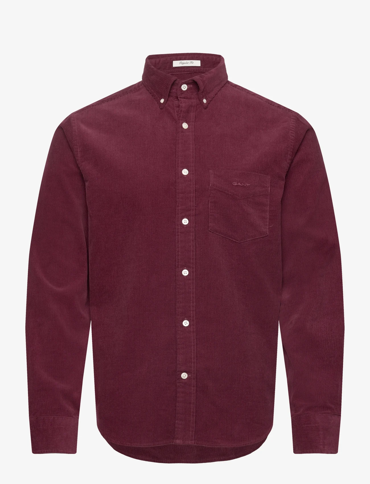 GANT - REG UT CORDUROY SHIRT - velvetiniai marškiniai - red shadow - 0