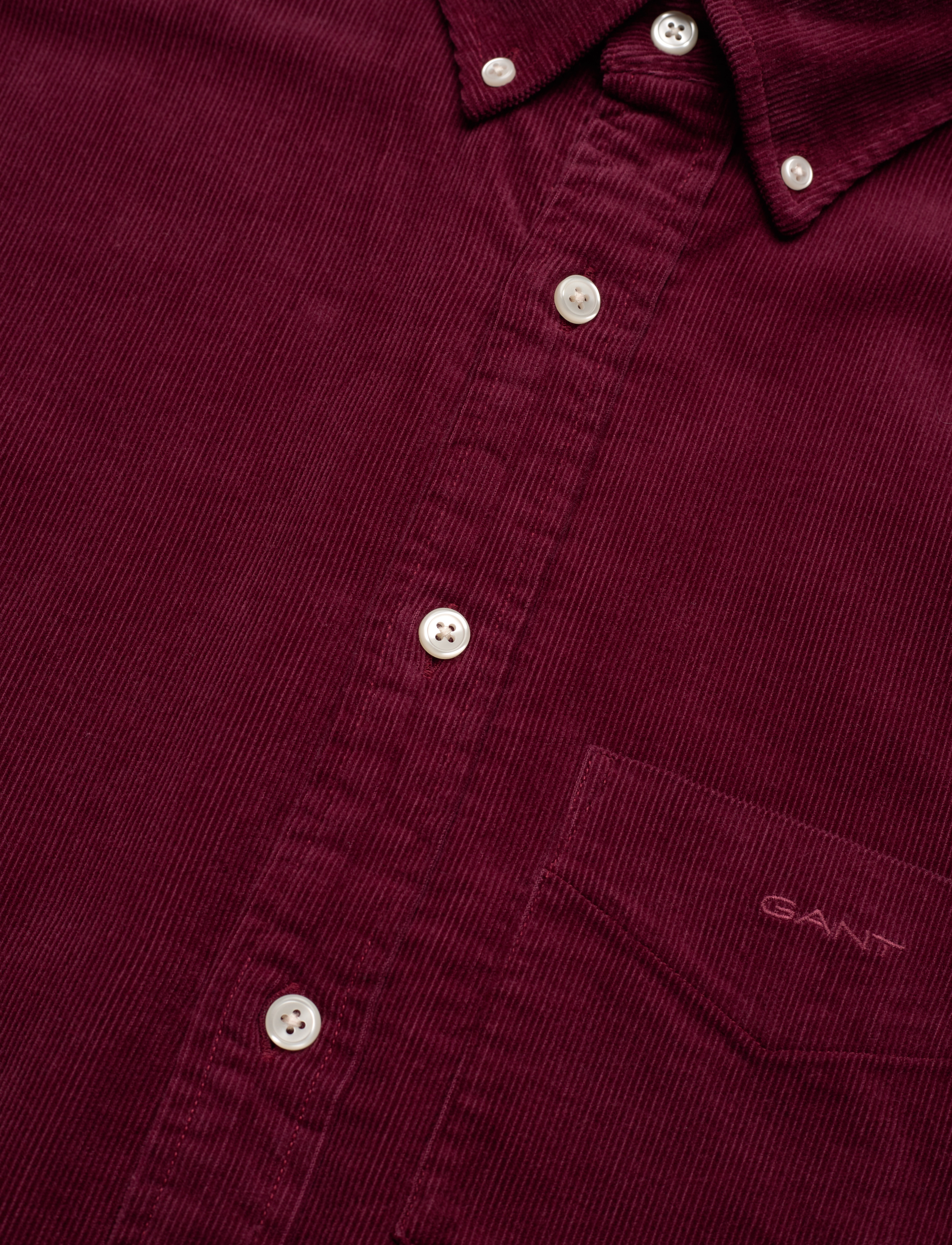 GANT - REG UT CORDUROY SHIRT - wine red - 3