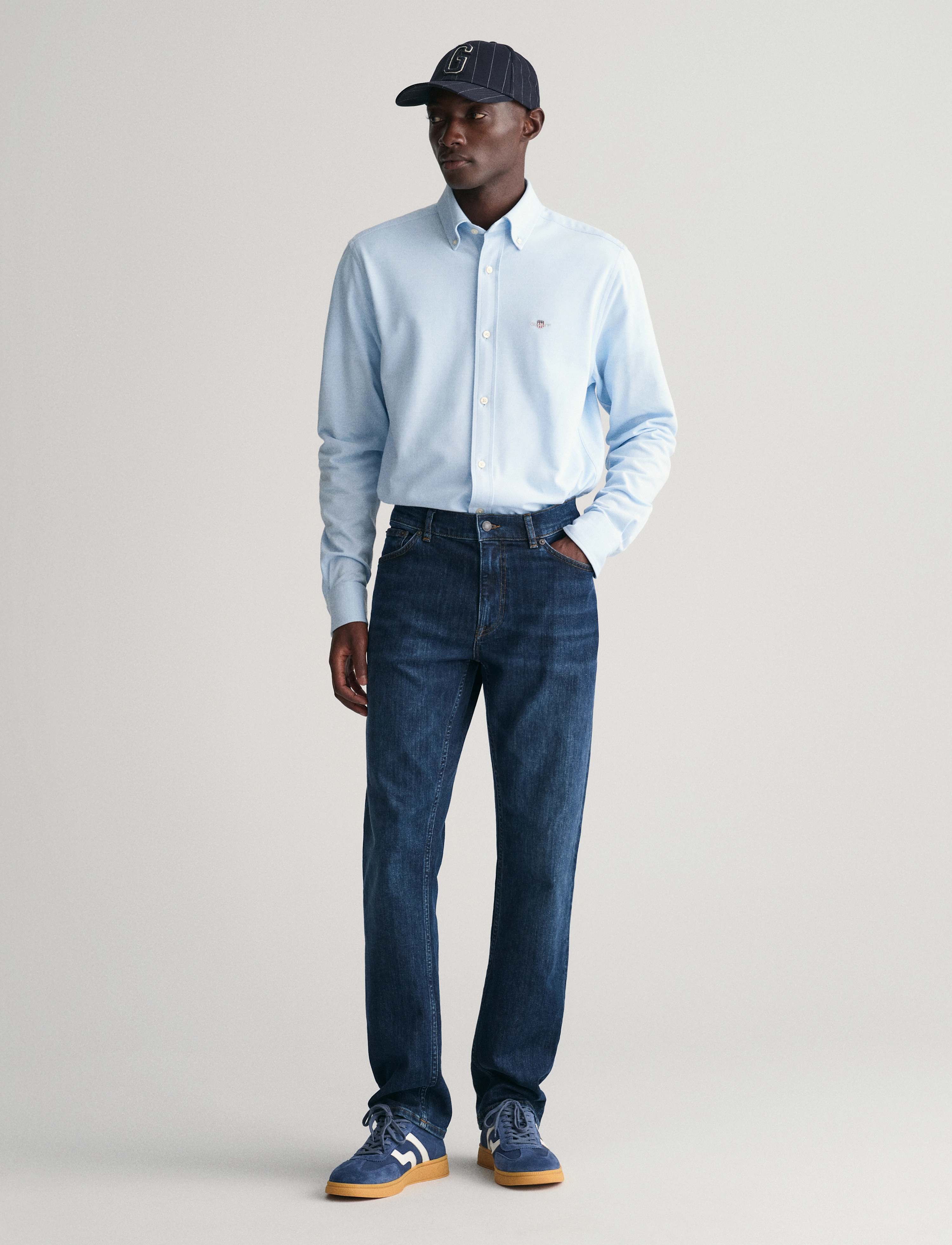 Gant - REG JERSEY PIQUE SHIRT - capri blue - 5