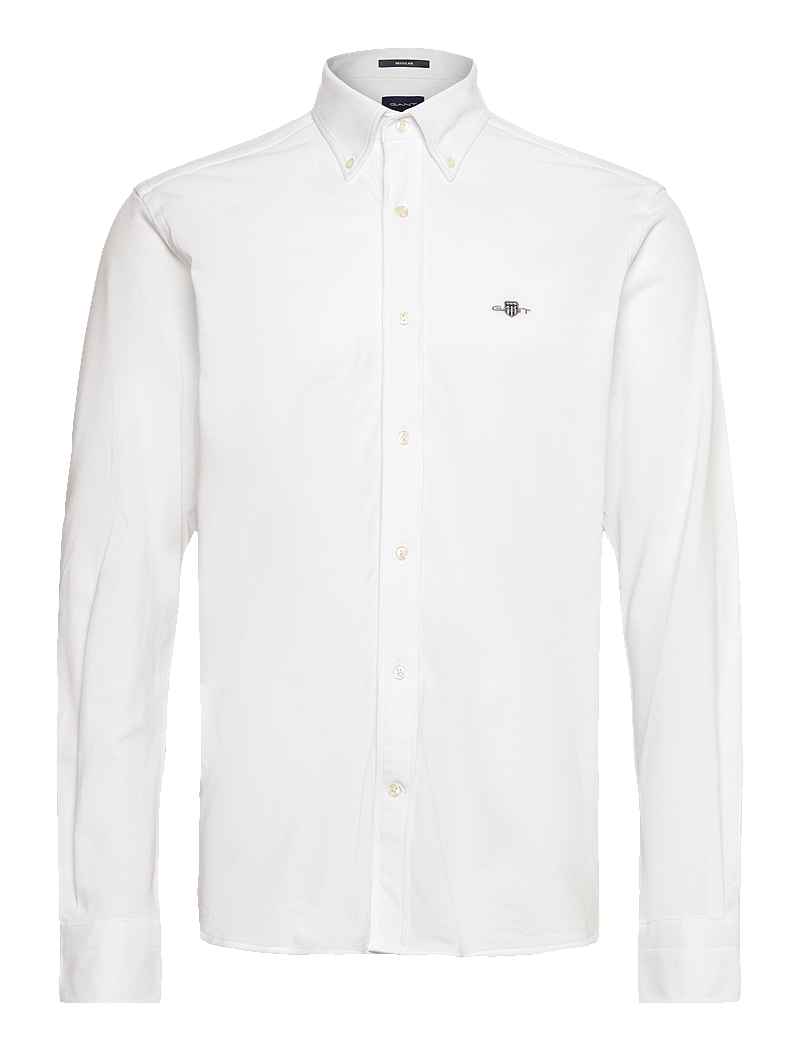 GANT - REG JERSEY PIQUE SHIRT - tavalised t-särgid - white - 0