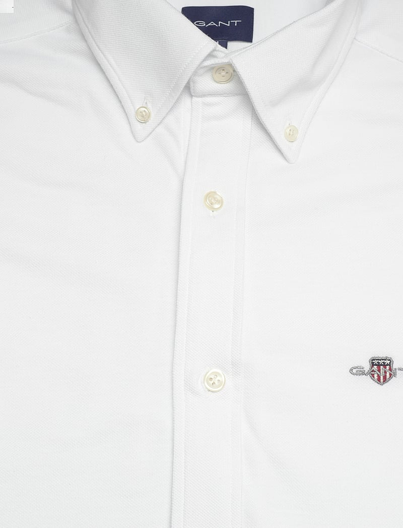 GANT - REG JERSEY PIQUE SHIRT - tavalised t-särgid - white - 2