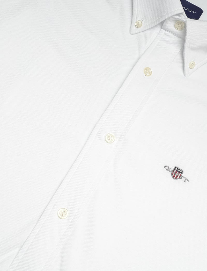 GANT - REG JERSEY PIQUE SHIRT - tavalised t-särgid - white - 3