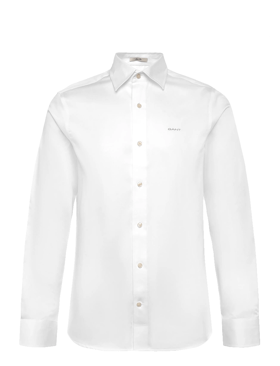 Gant - SLIM SATEEN SHIRT - freizeithemden - white - 0