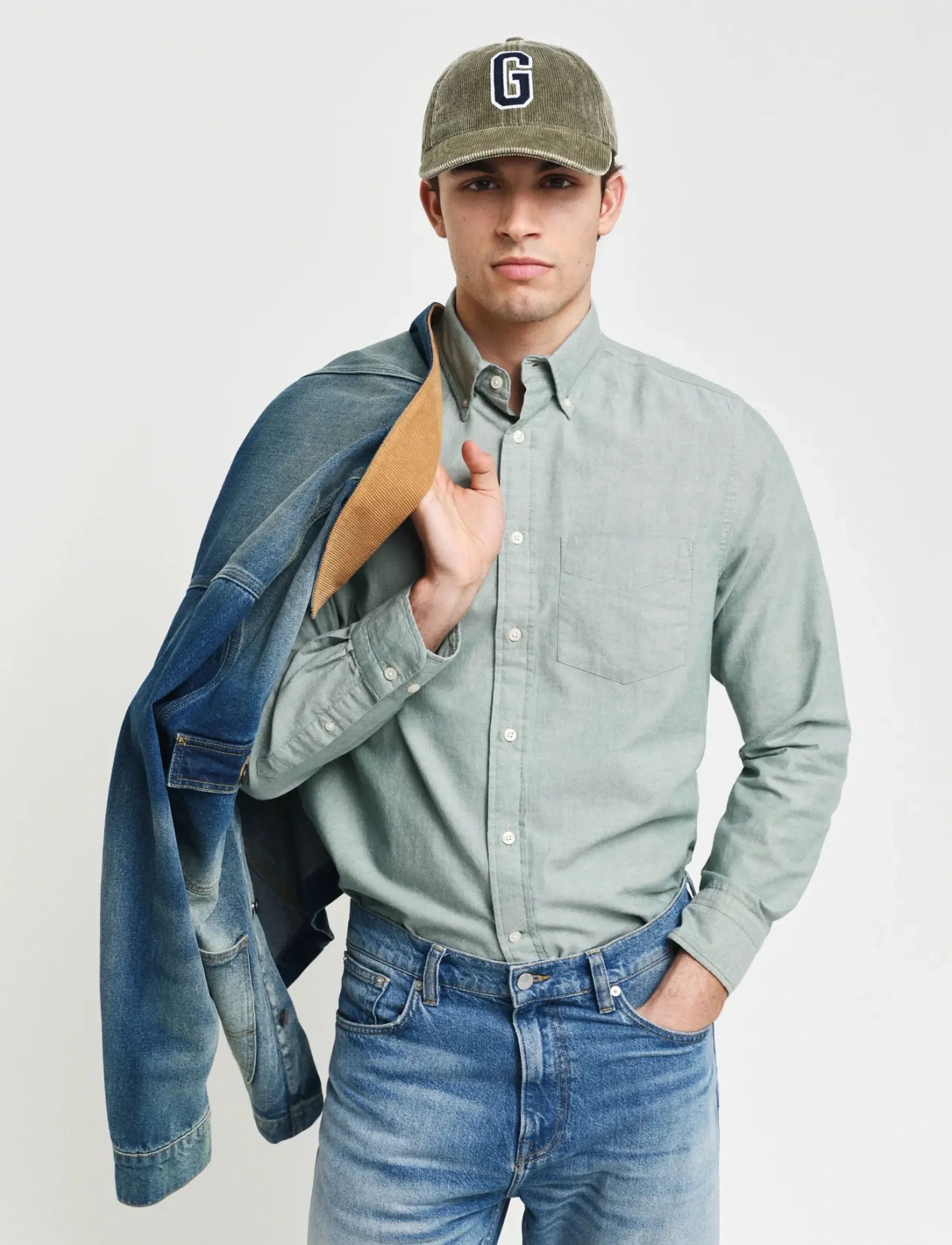 GANT REG ARCHIVE OXFORD SHIRT - Oxford shirts - DRIED FOREST / green