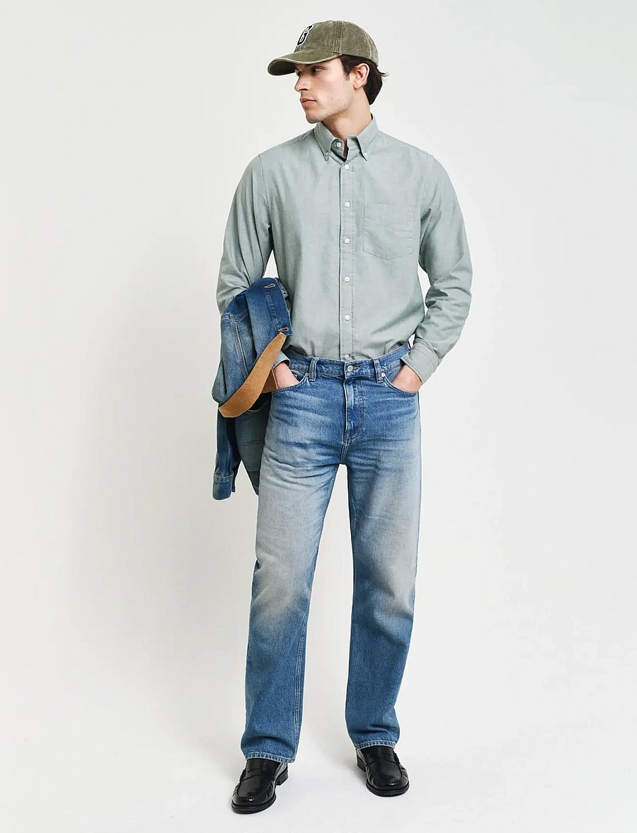 Gant - REG ARCHIVE OXFORD SHIRT - oxford-skjortor - dried forest - 4