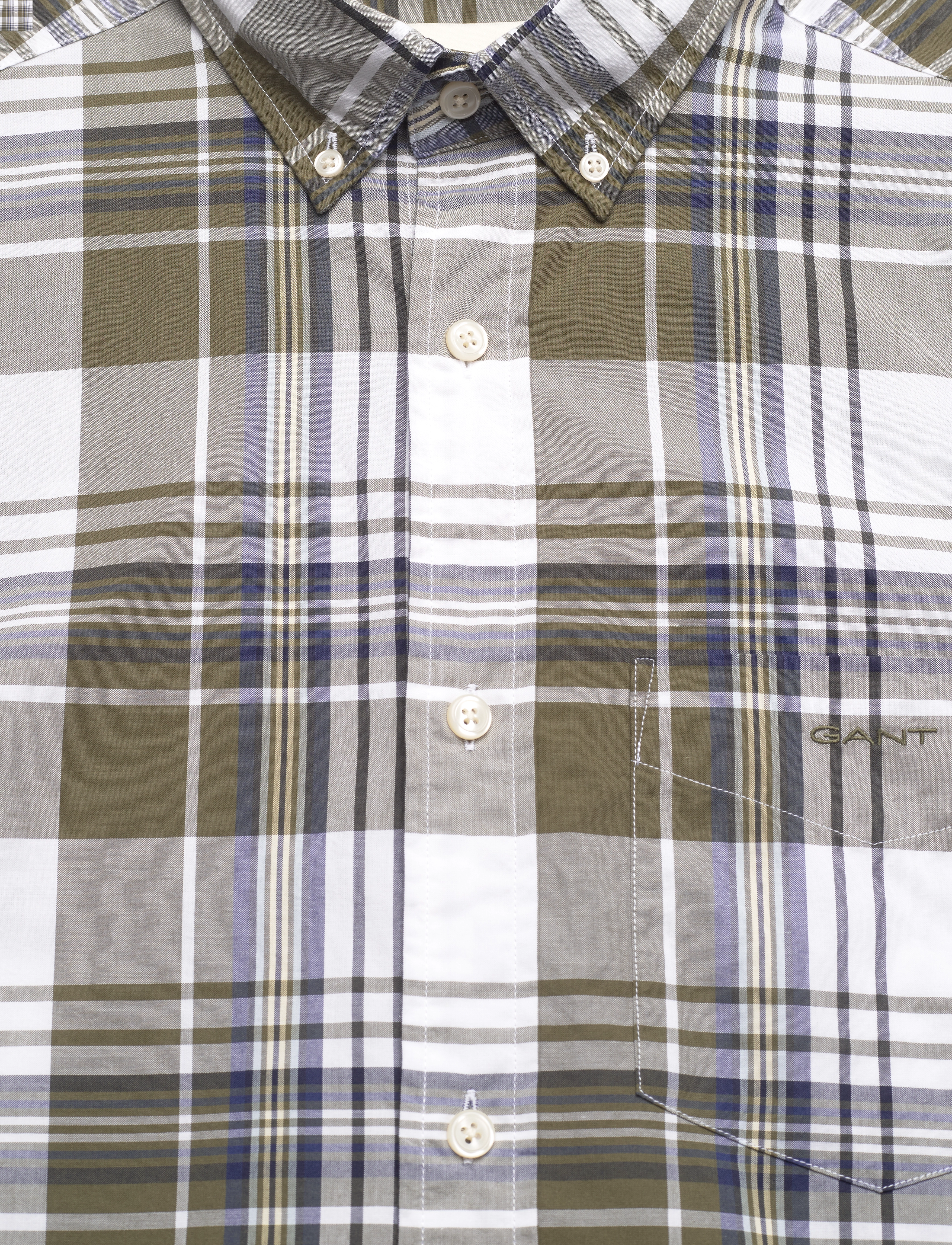 GANT - REG POPLIN CHECK SHIRT - juniper green - 2
