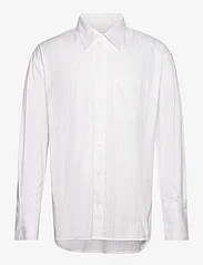 GANT - OS POPLIN DOBBY STRIPE SHIRT - casual skjorter - white - 0