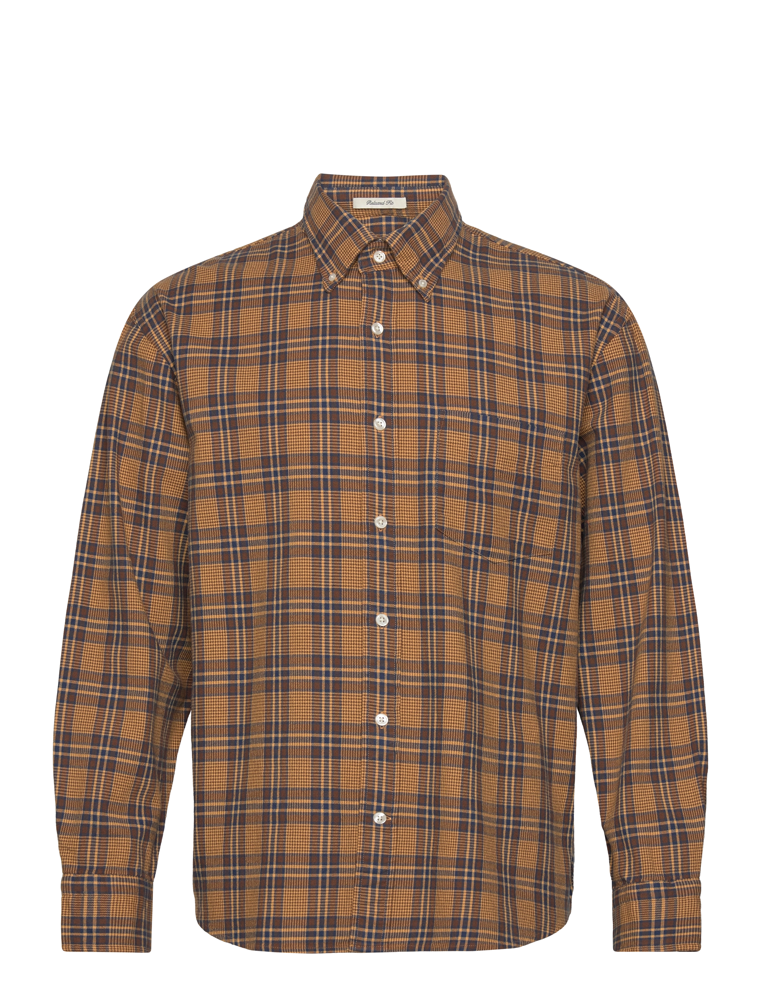 Gant REL TEXTURE CHECK SHIRT - Last Chance - CORAL APRICOT / multi