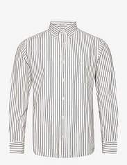 GANT - REG ARCHIVE OXFORD STRIPE SHIRT - oxford shirts - eggshell - 0
