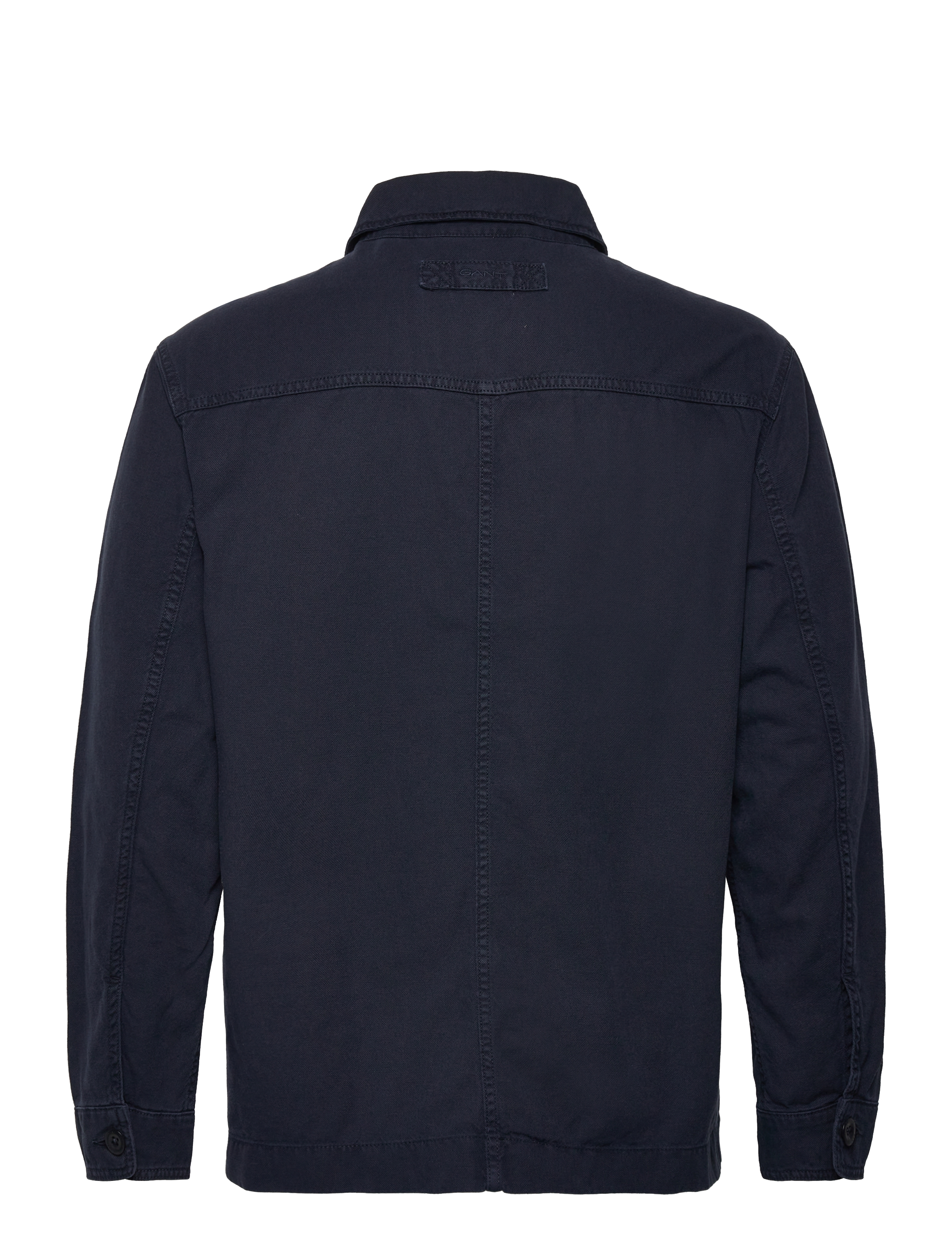 GANT - GMNT DYED COTTON LINEN OVERSHIRT - marine - 1