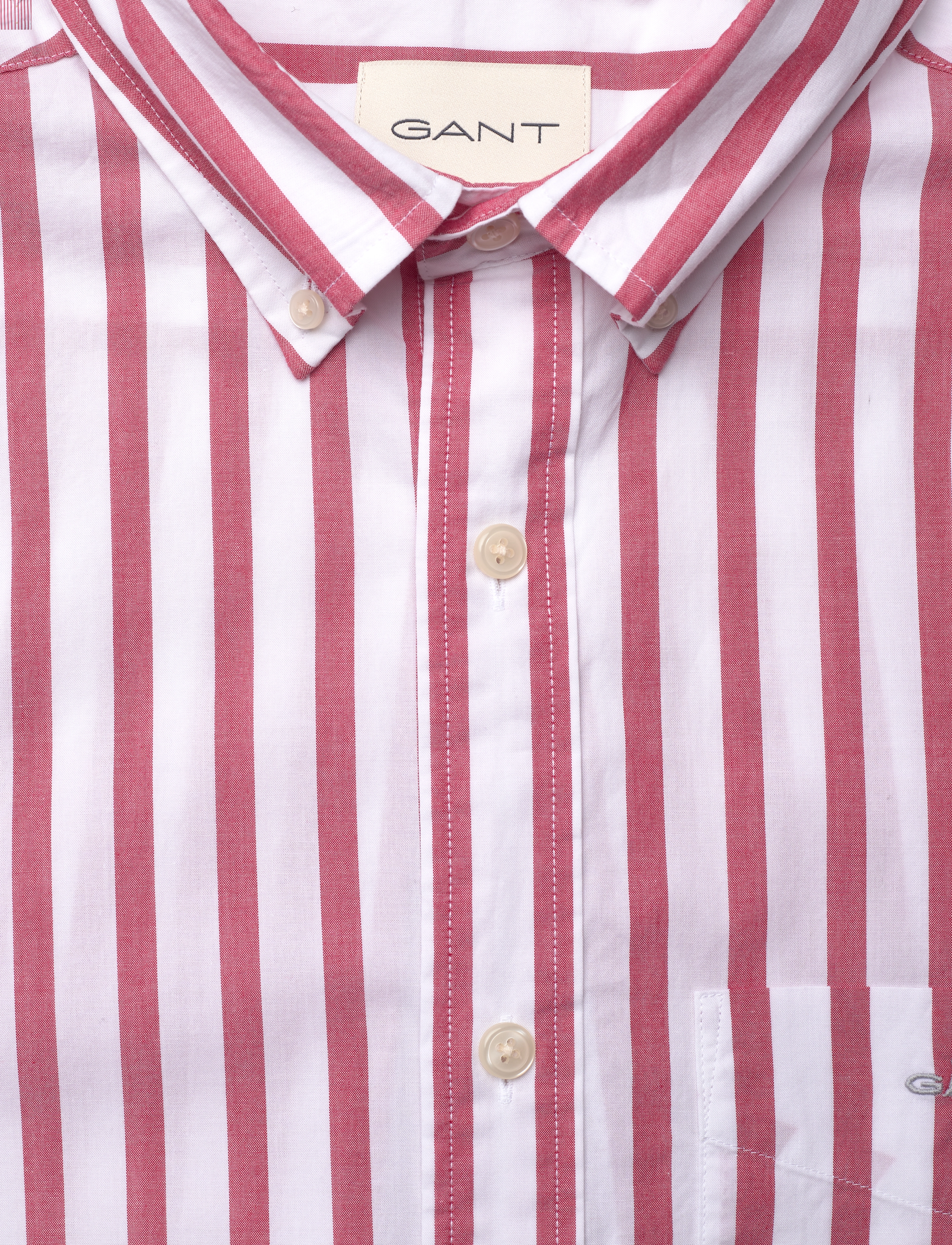 GANT - REG WIDE POPLIN STRIPE SHIRT - ruby red - 2