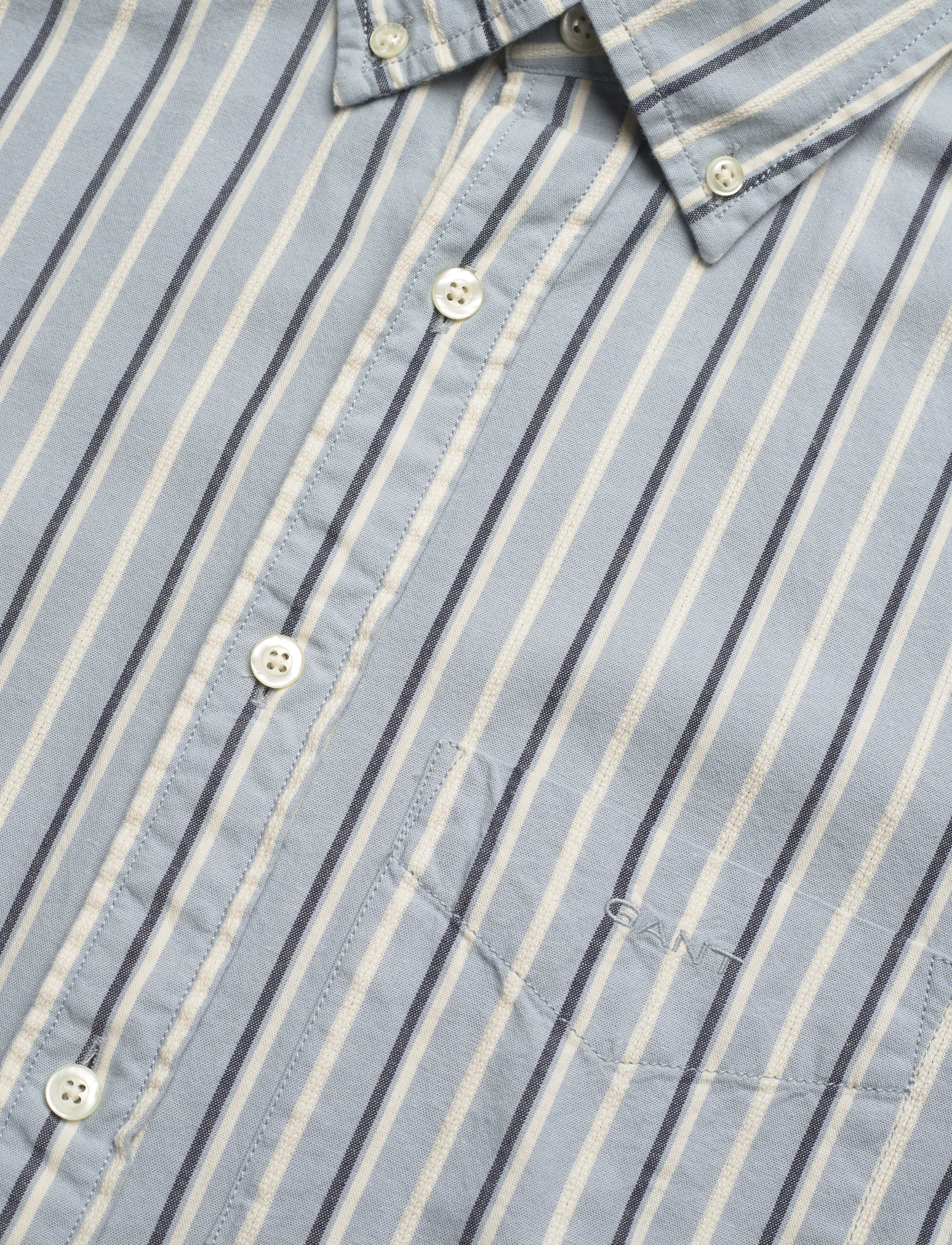 GANT - REG DOBBY STRIPE SHIRT - dove blue - 3