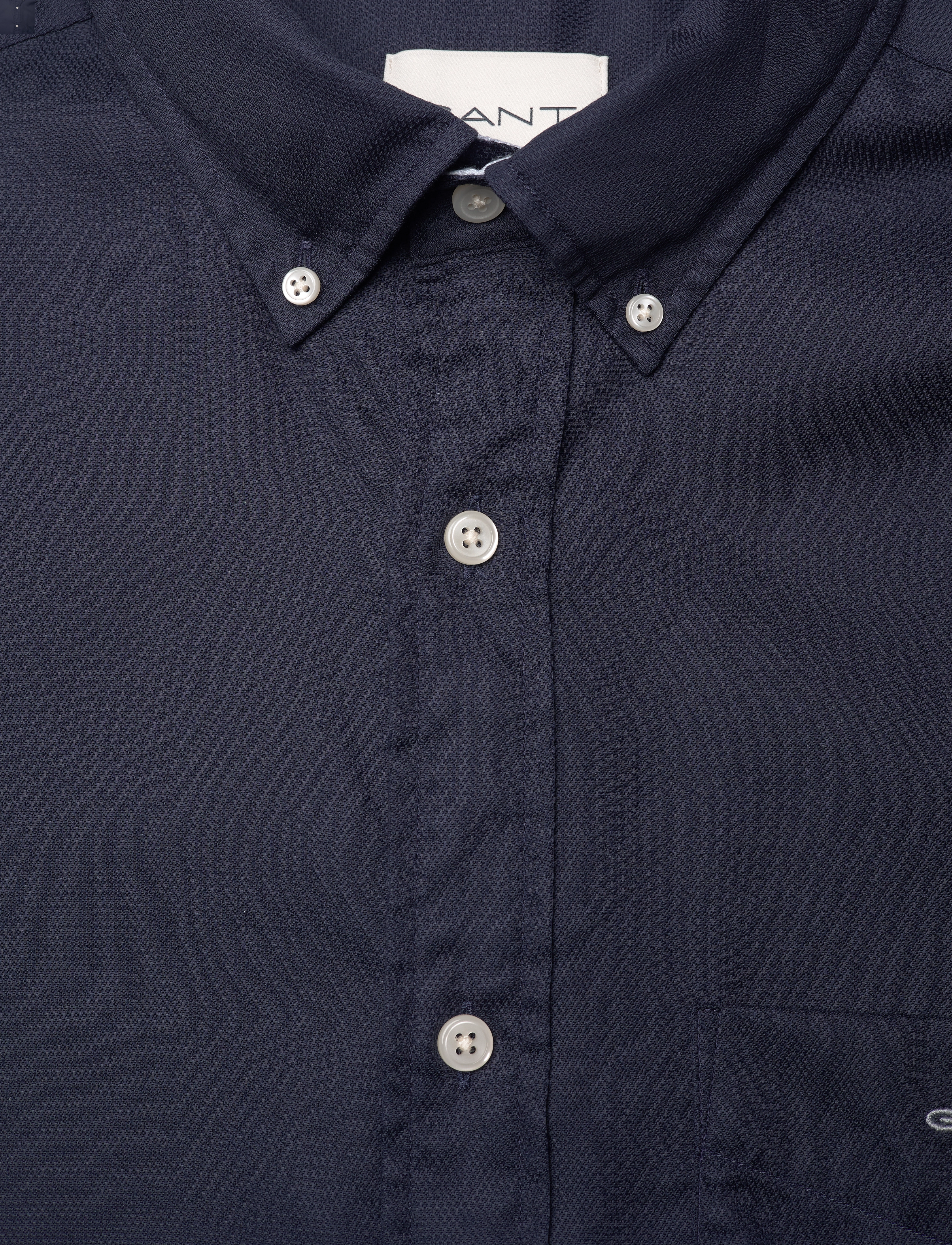 GANT - REG HONEYCOMB TEXTURE SHIRT - evening blue - 2